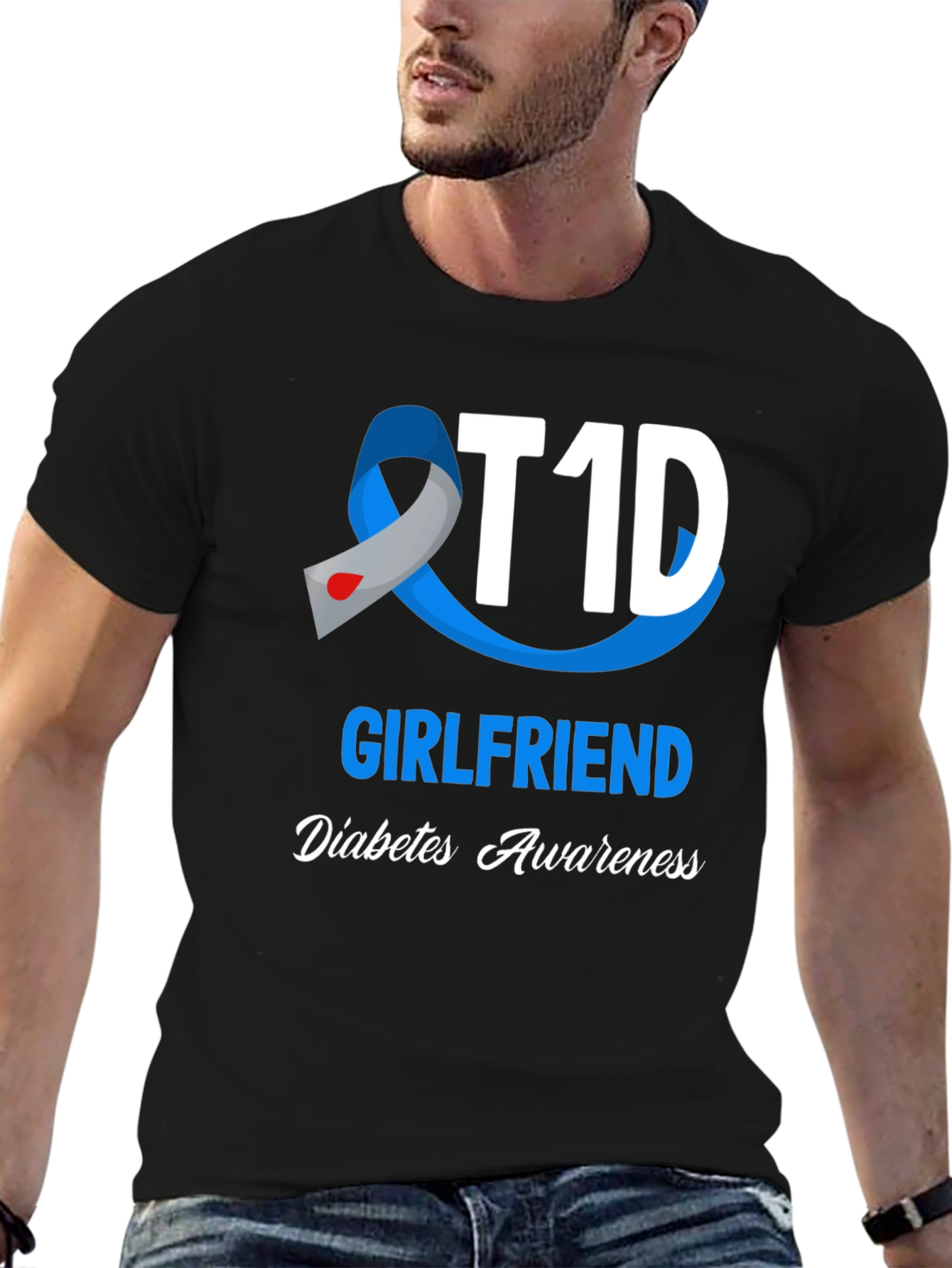 T1D Girlfriend Diabetes Awareness T-Shirt