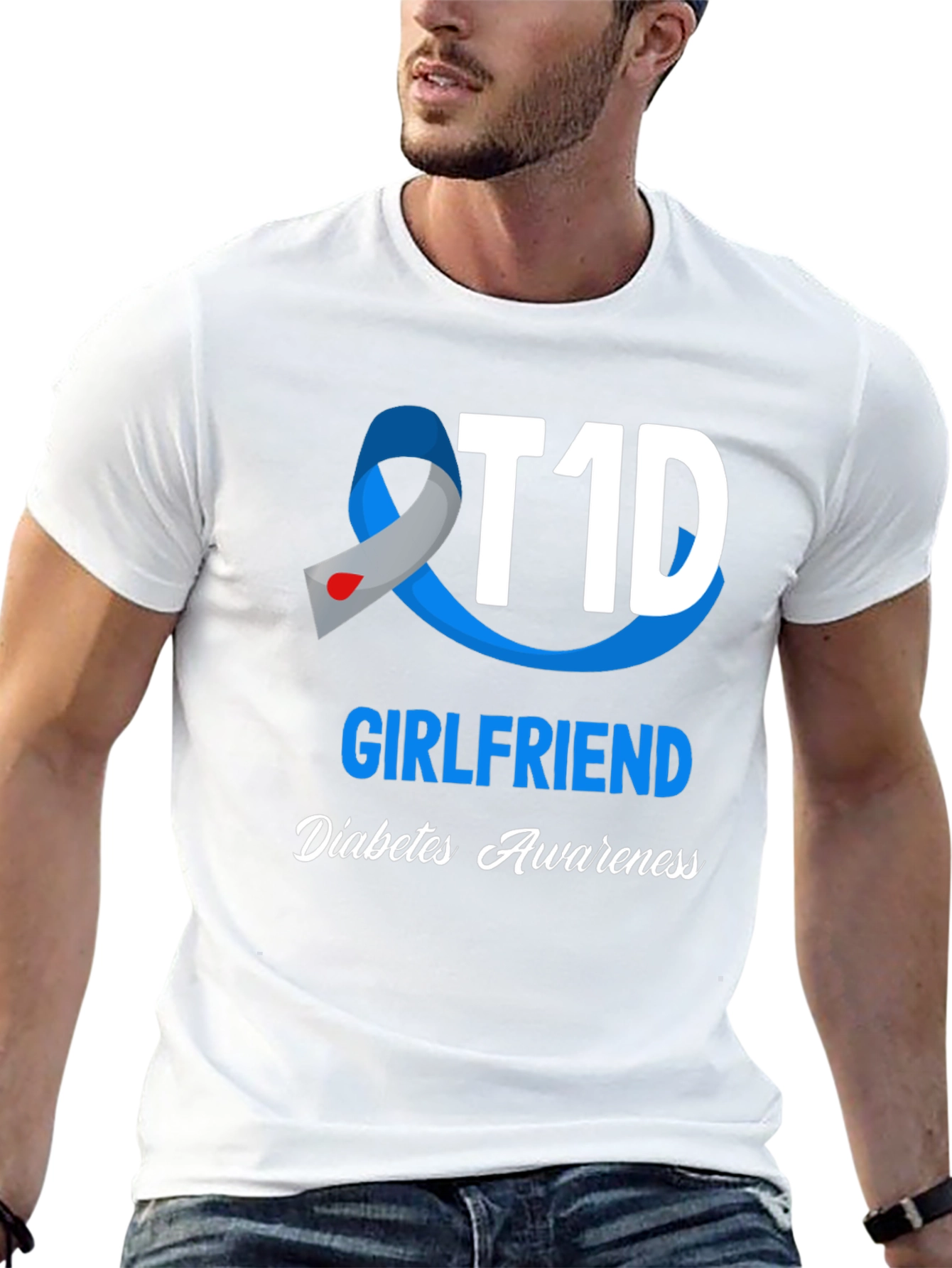 T1D Girlfriend Diabetes Awareness T-Shirt