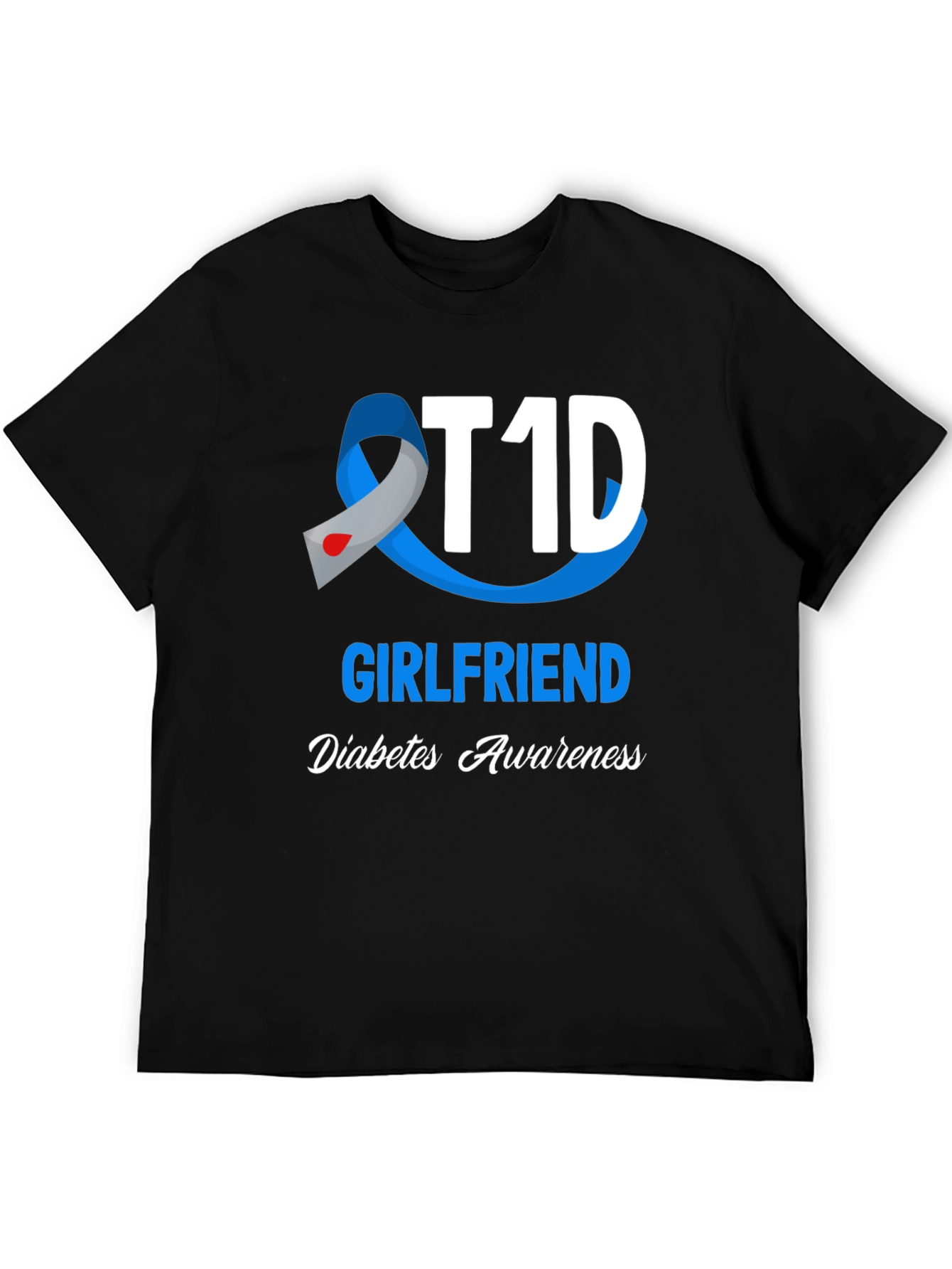 T1D Girlfriend Diabetes Awareness T-Shirt