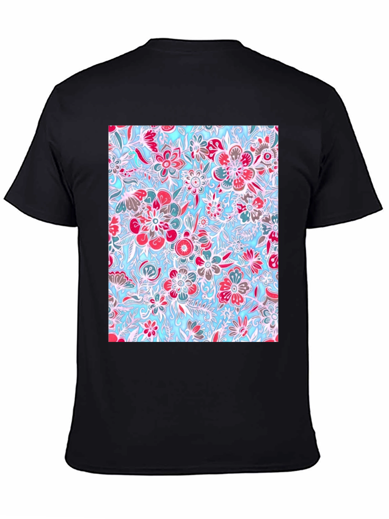 Floral Pattern Tee - Stylish Graphic Print T-Shirt