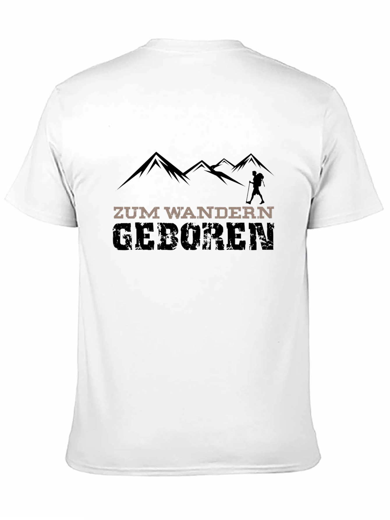 Zum Wandern Geboren Hiking T-Shirt - Black