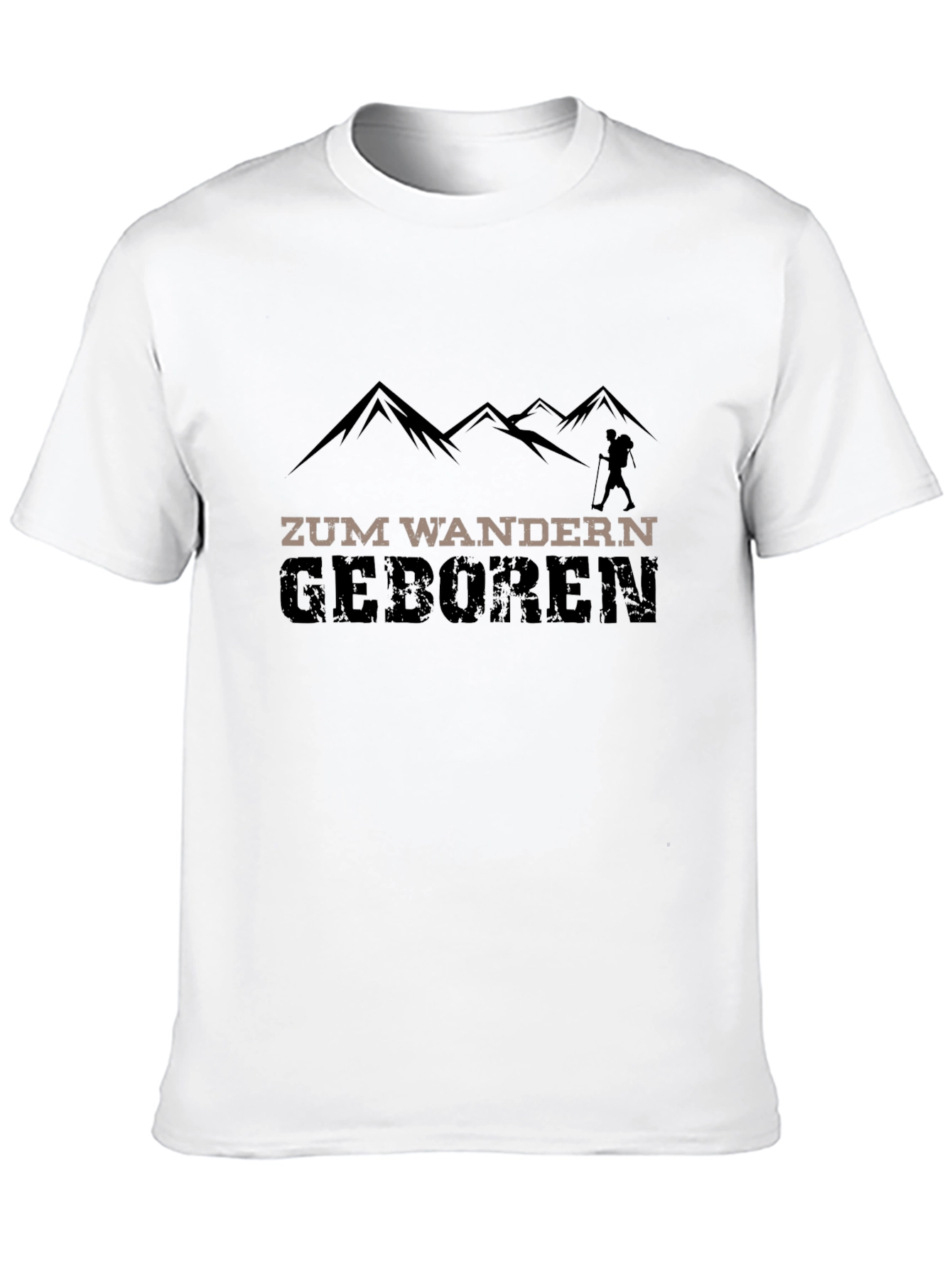 Zum Wandern Geboren Hiking T-Shirt - Black