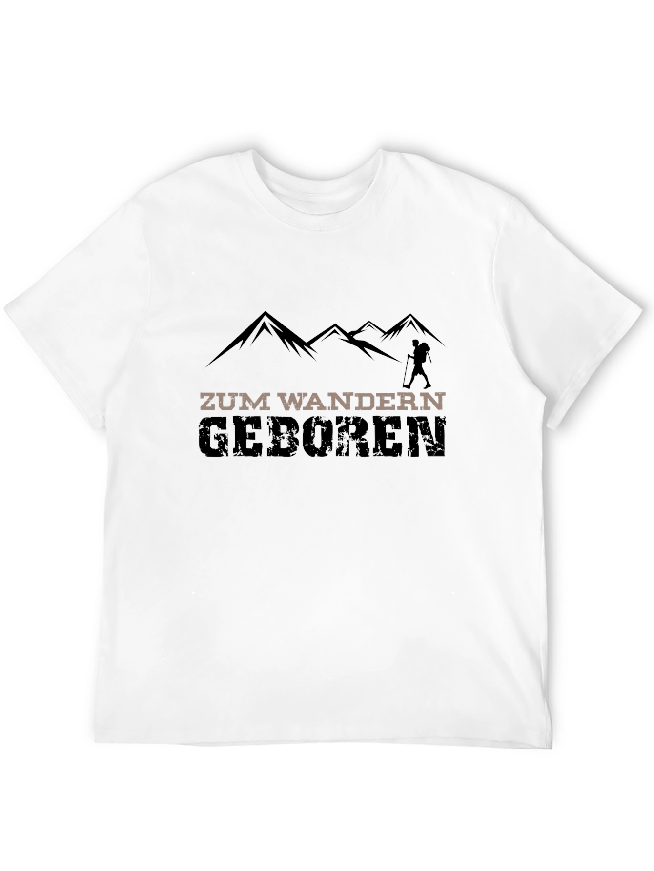 Zum Wandern Geboren Hiking T-Shirt - Black