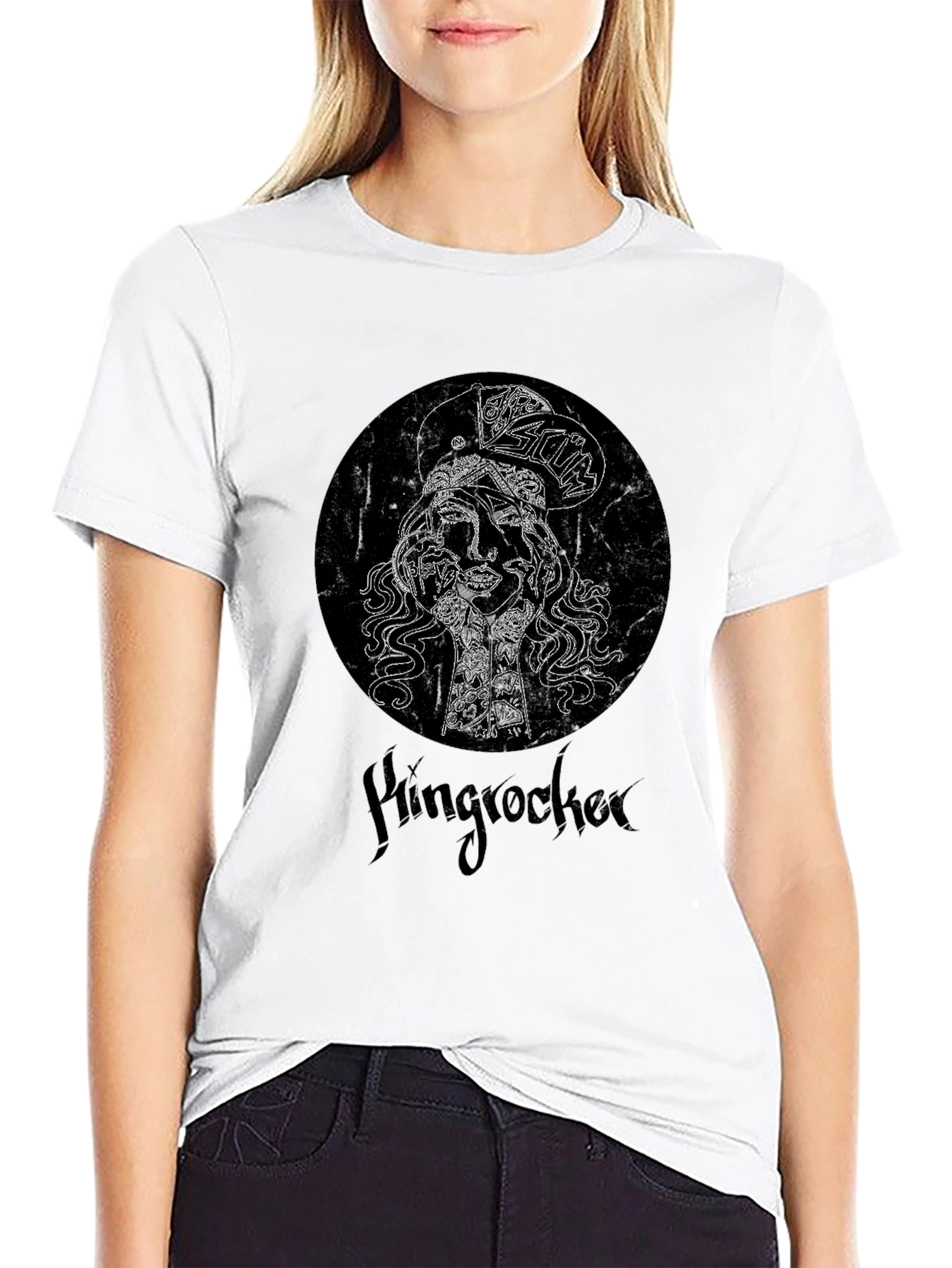 Hingrocker Graphic Print Black T-Shirt