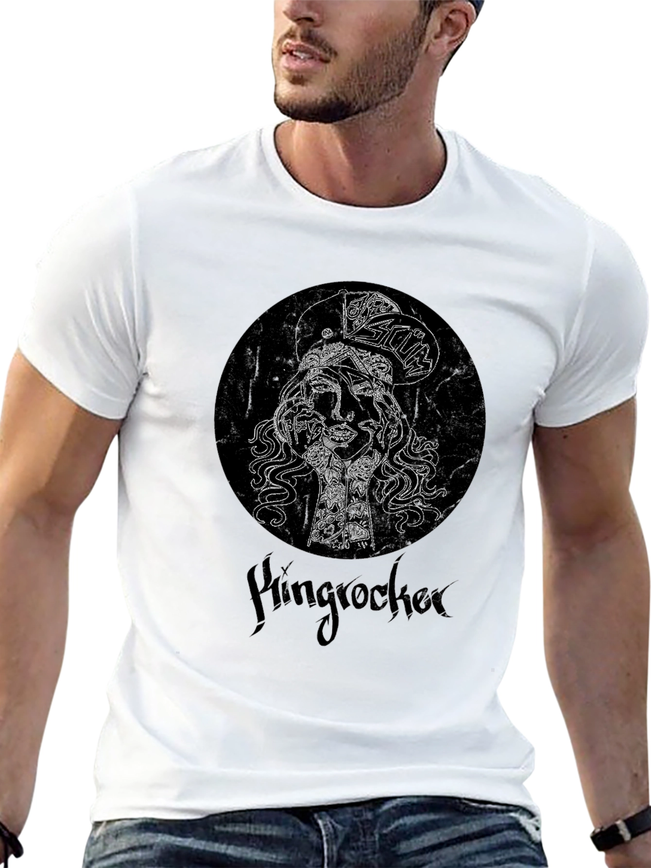 Hingrocker Graphic Print Black T-Shirt