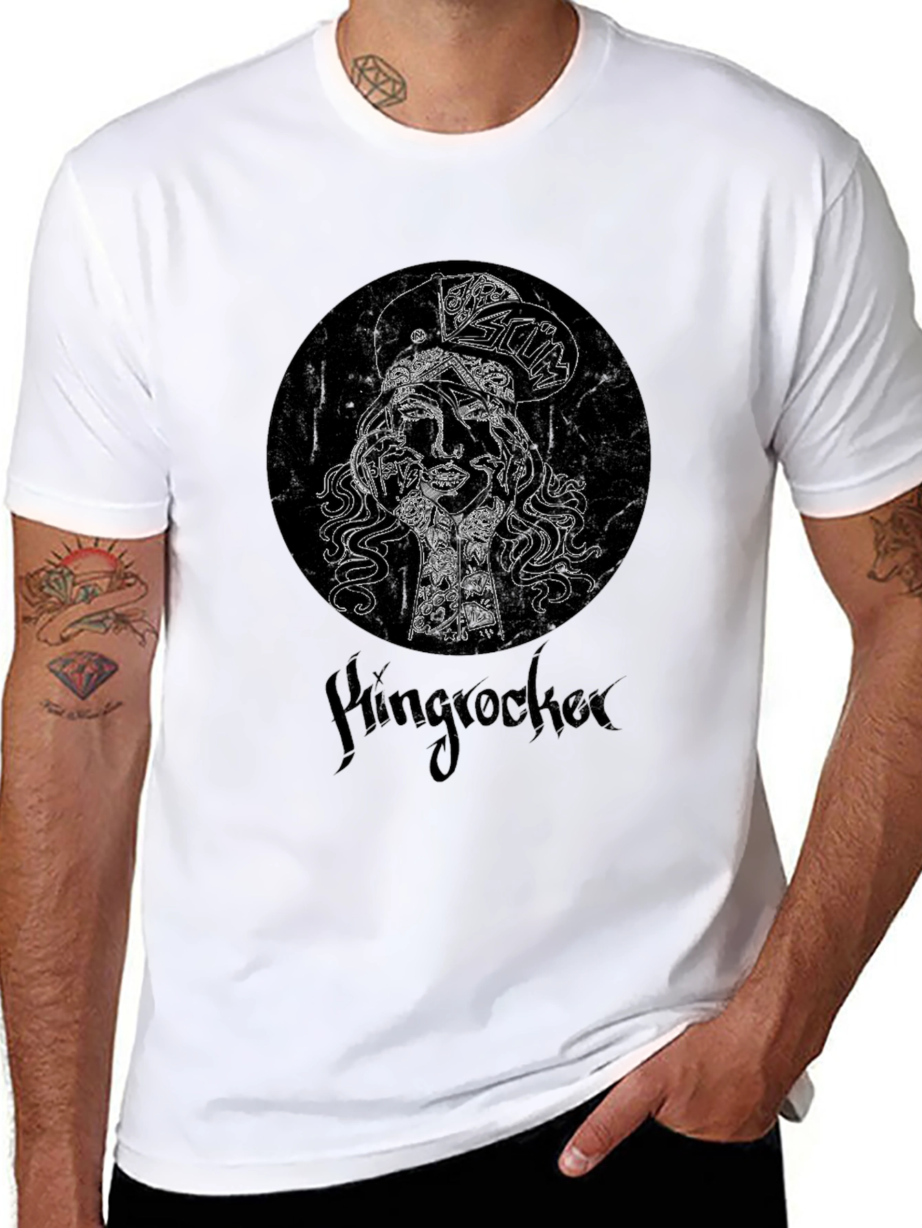 Hingrocker Graphic Print Black T-Shirt