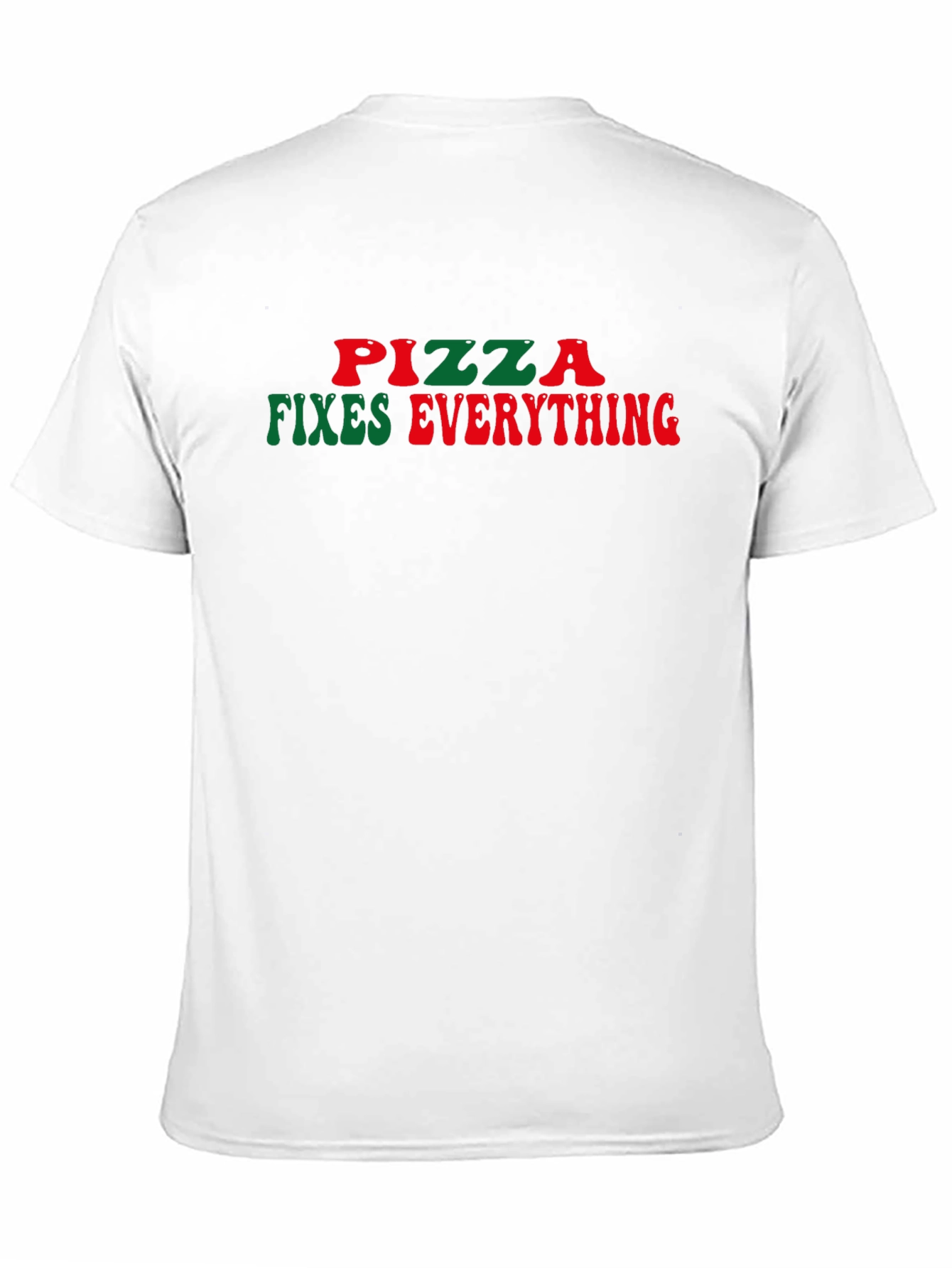 Pizza Fixes Everything Funny Graphic Tee - Black