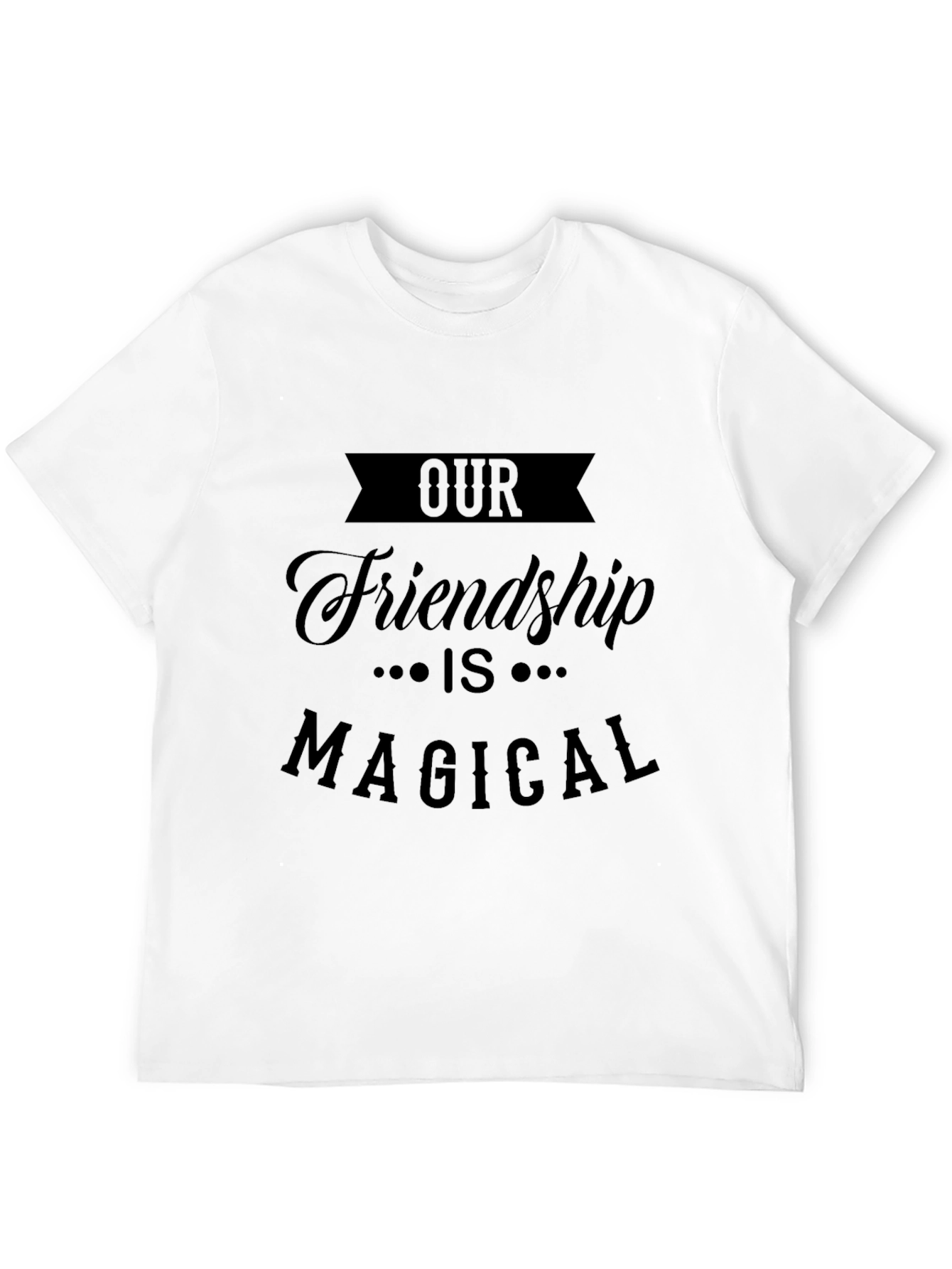 Our Friendship is Magical Black T-Shirt