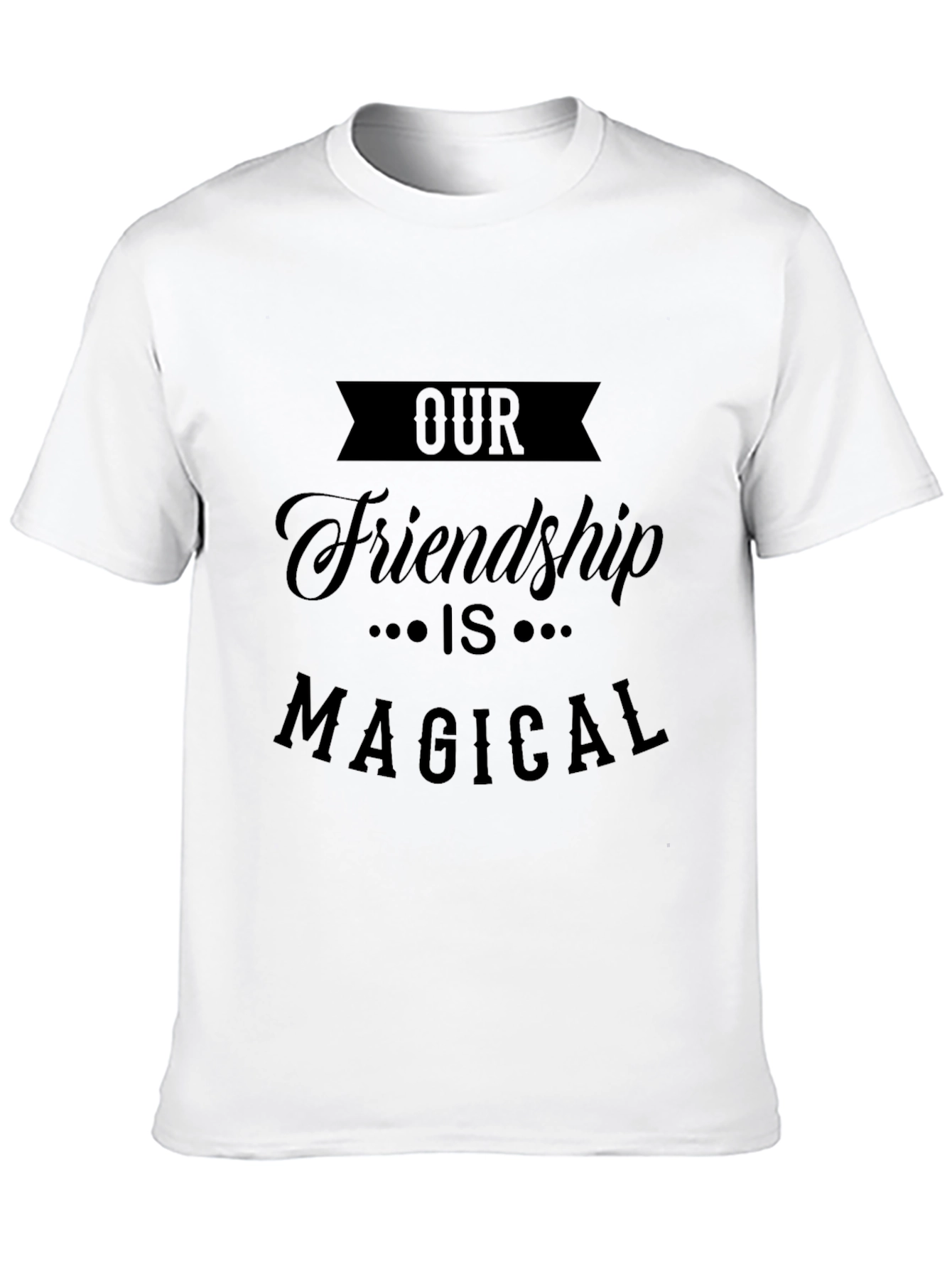 Our Friendship is Magical Black T-Shirt