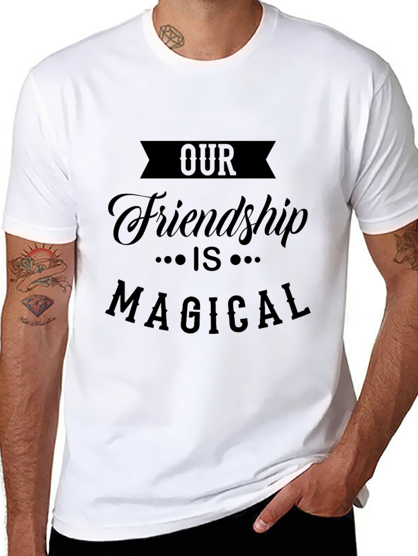 Our Friendship is Magical Black T-Shirt