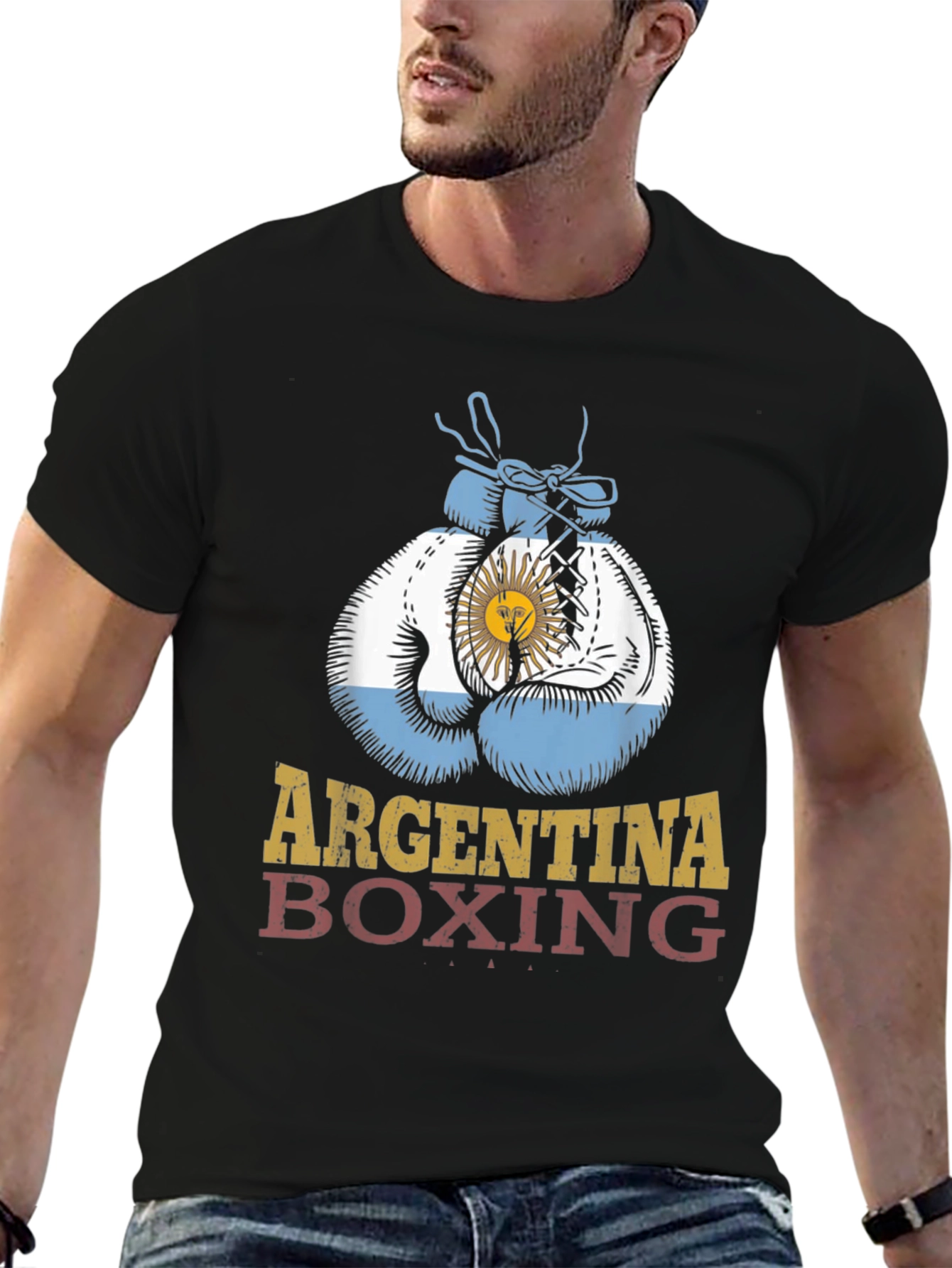 Argentina Boxing Gloves T-Shirt - National Pride