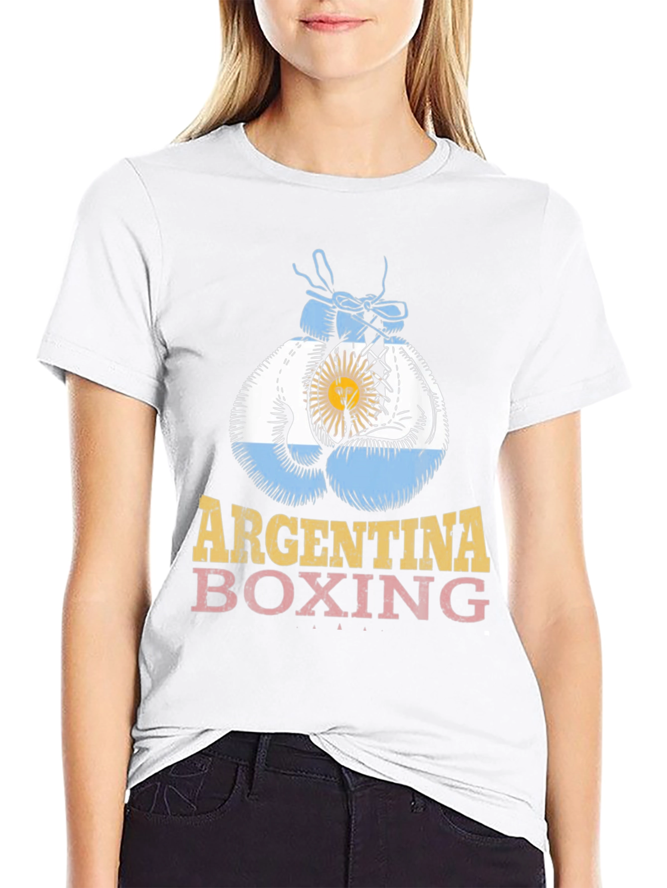 Argentina Boxing Gloves T-Shirt - National Pride