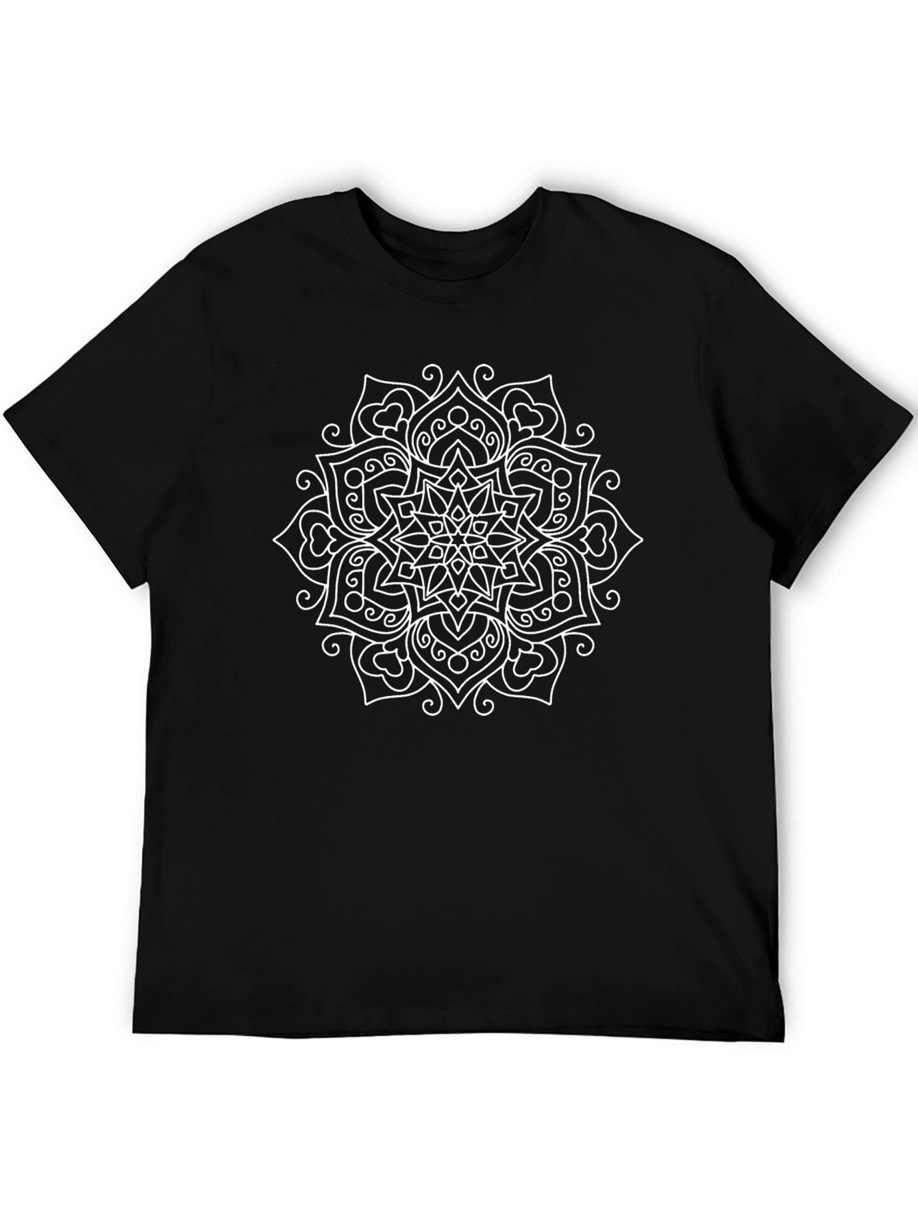 Mandala Graphic Print Black T-Shirt