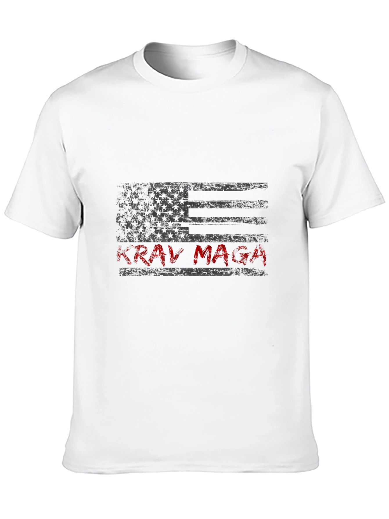 Krav Maga American Flag Graphic T-Shirt - Black