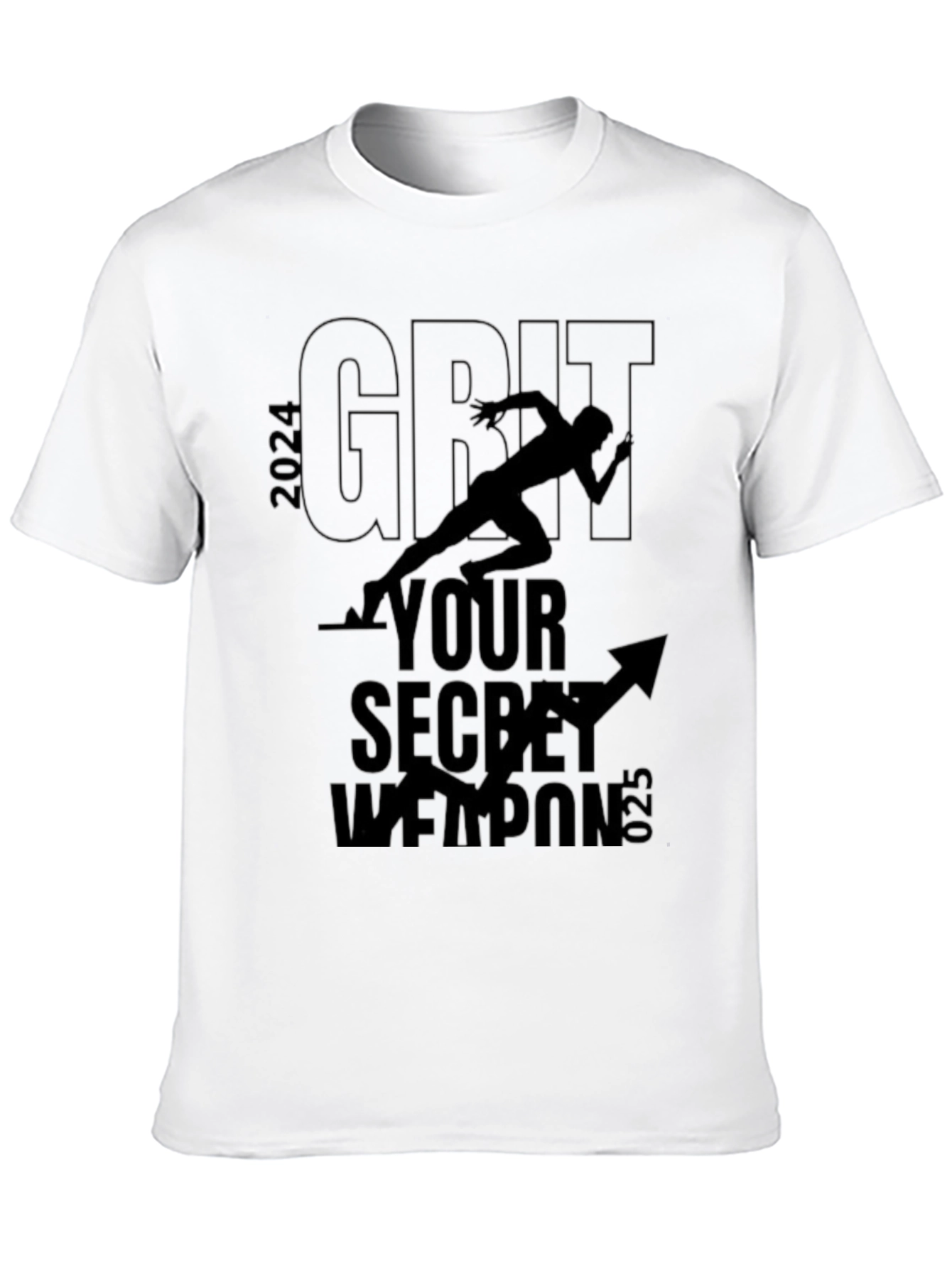 Grit Secret Weapon T-Shirt - Motivational Run 2024