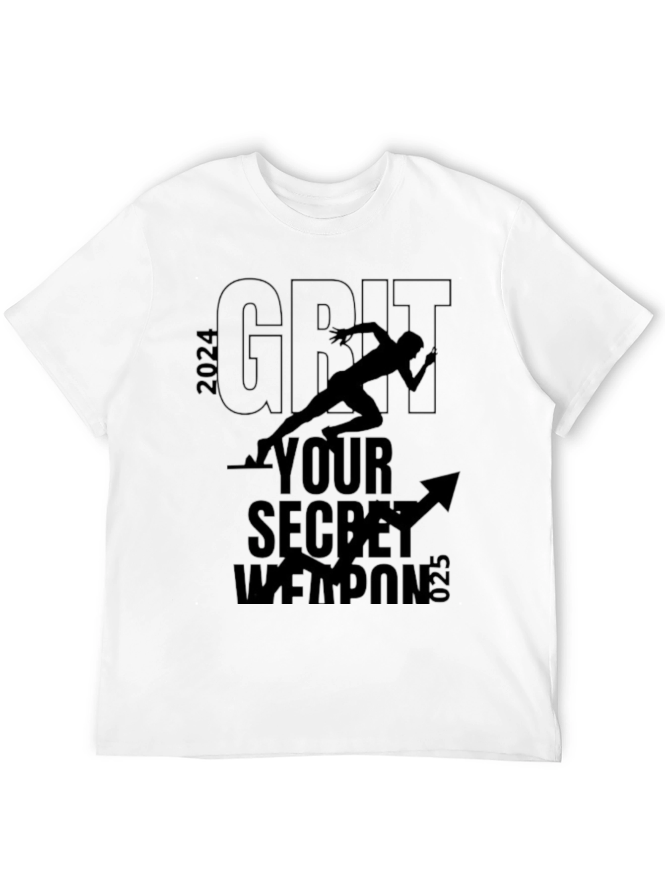 Grit Secret Weapon T-Shirt - Motivational Run 2024