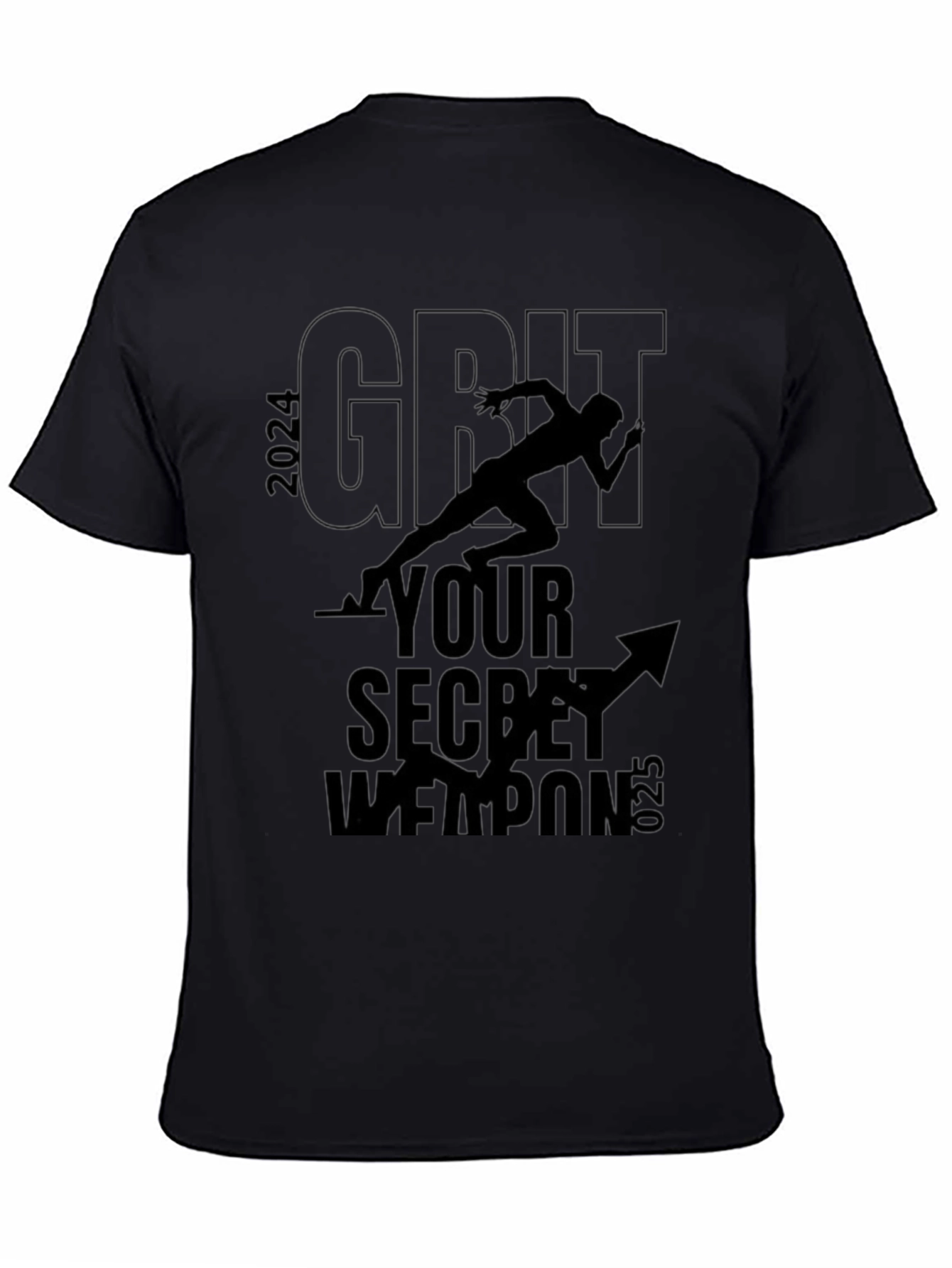 Grit Secret Weapon T-Shirt - Motivational Run 2024