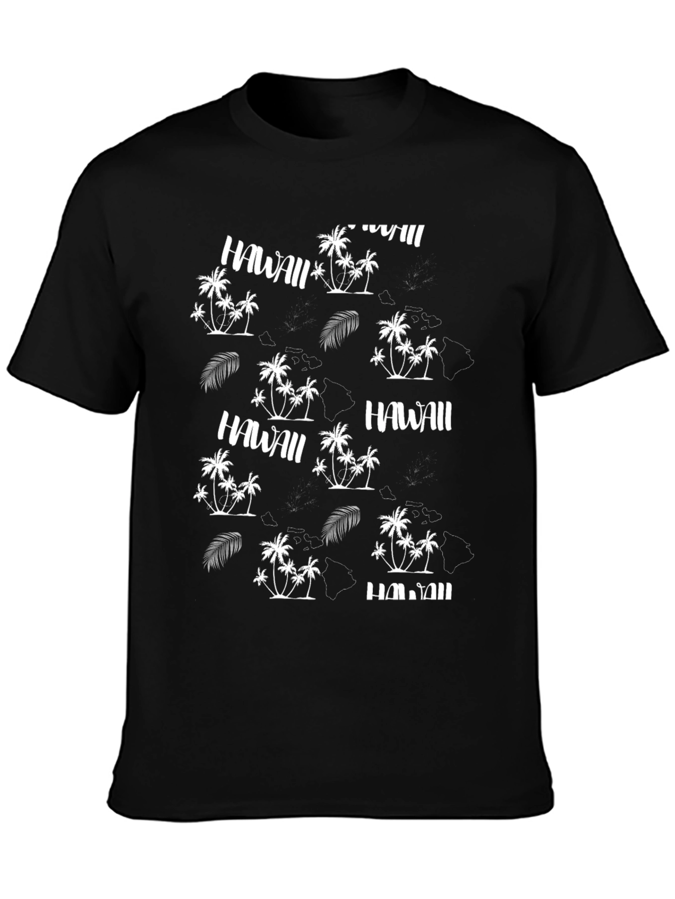 Hawaii Themed Black T-Shirt
