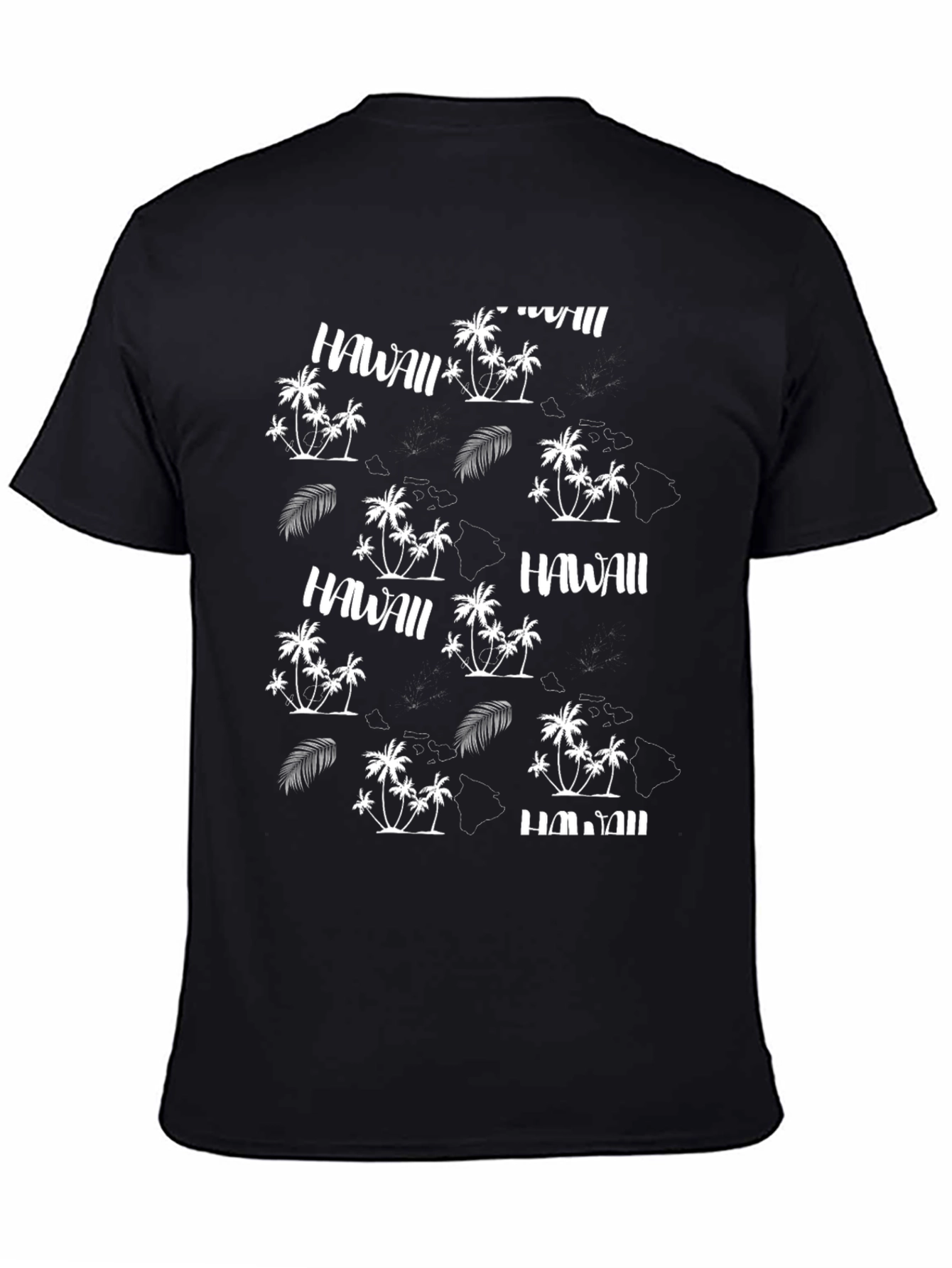 Hawaii Themed Black T-Shirt