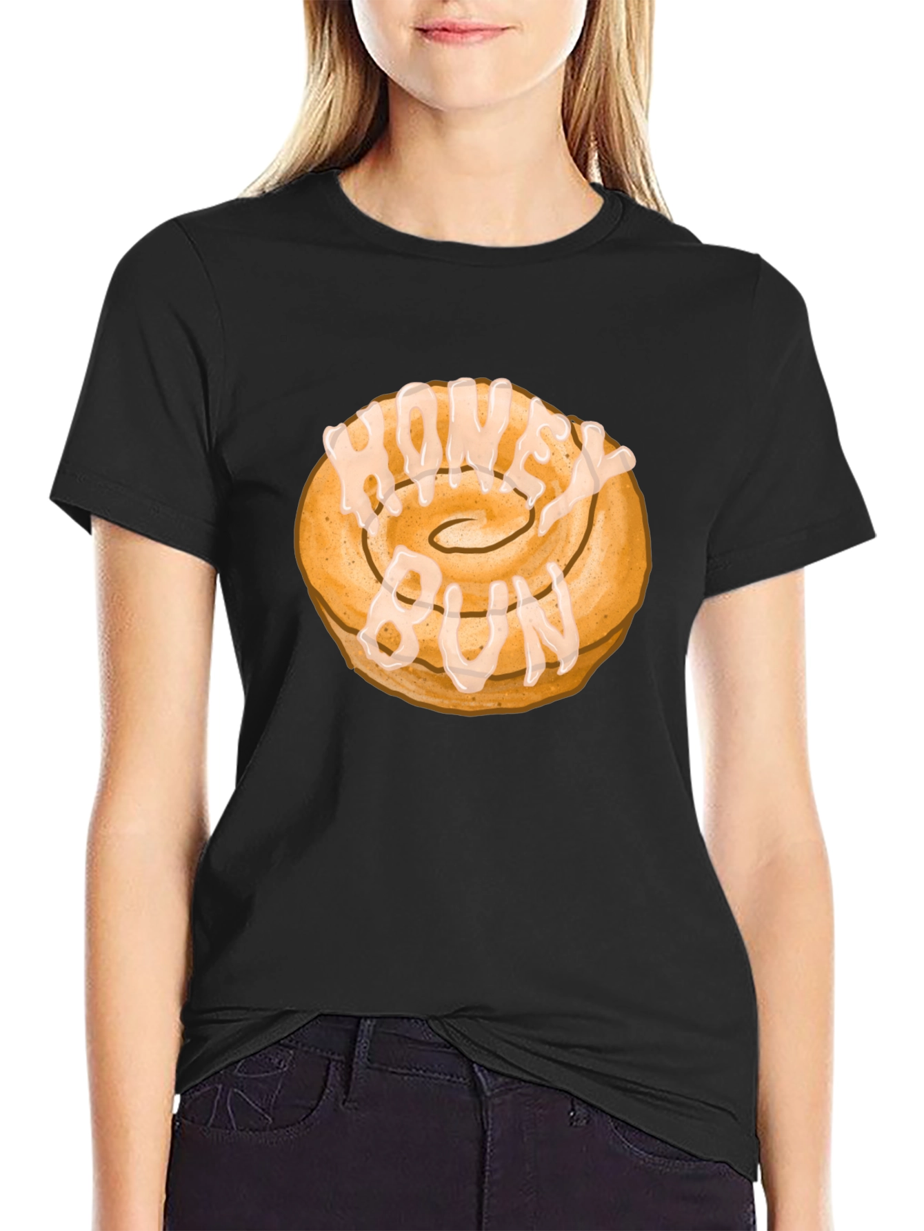 Honey Bun Graphic Tee - Sweet Treat Design