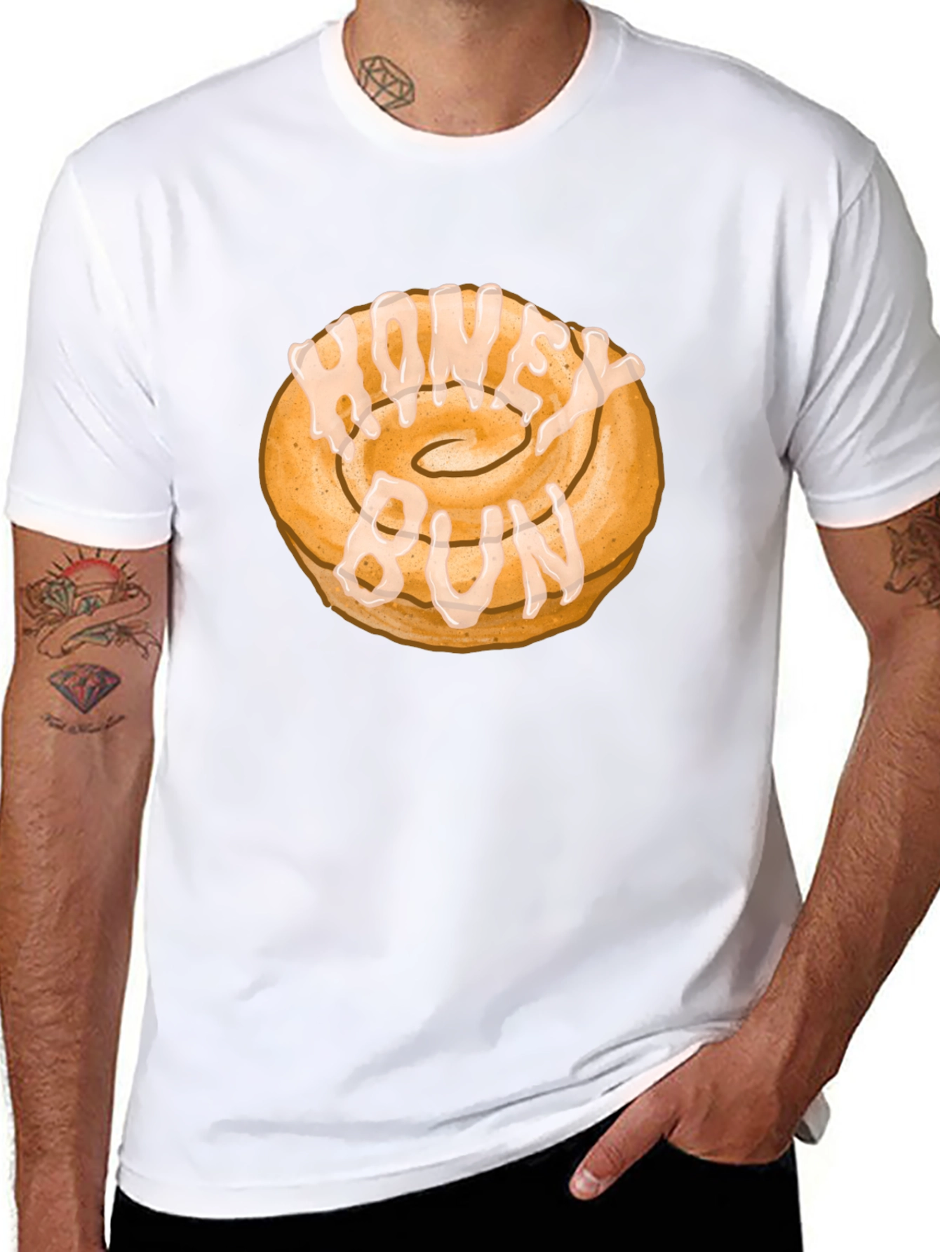 Honey Bun Graphic Tee - Sweet Treat Design