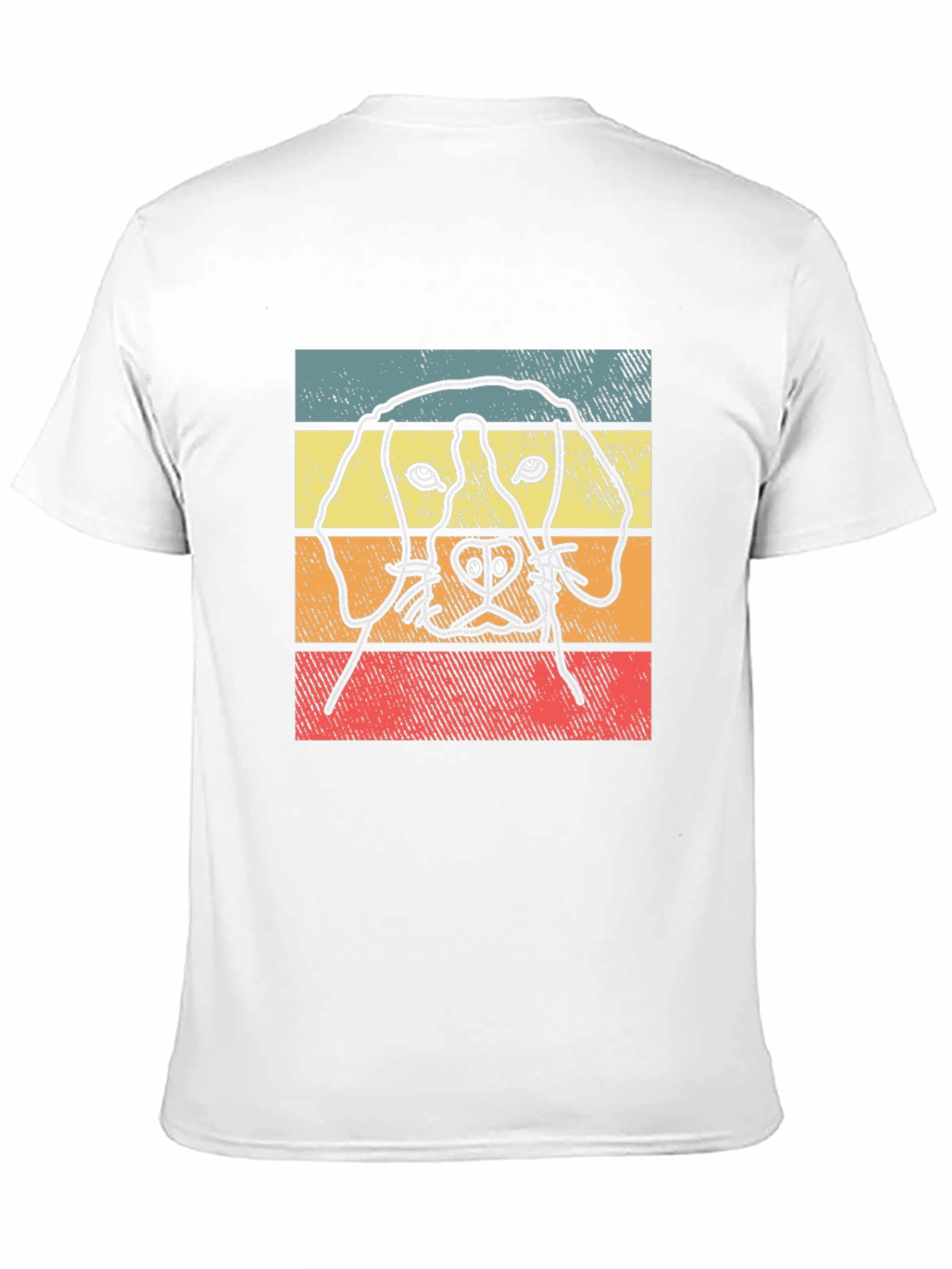 Dog Graphic Tee Retro Style Black T-Shirt