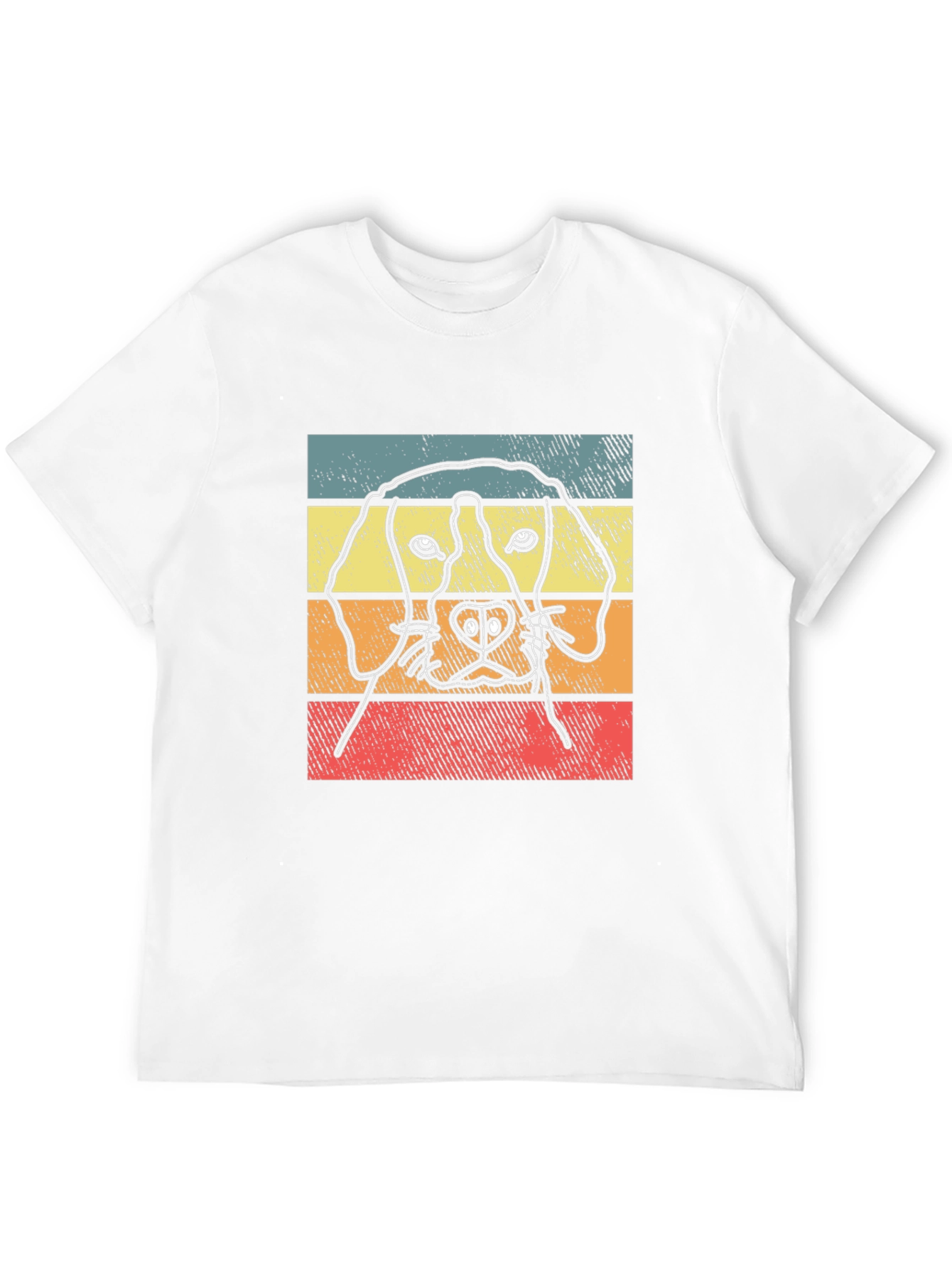 Dog Graphic Tee Retro Style Black T-Shirt