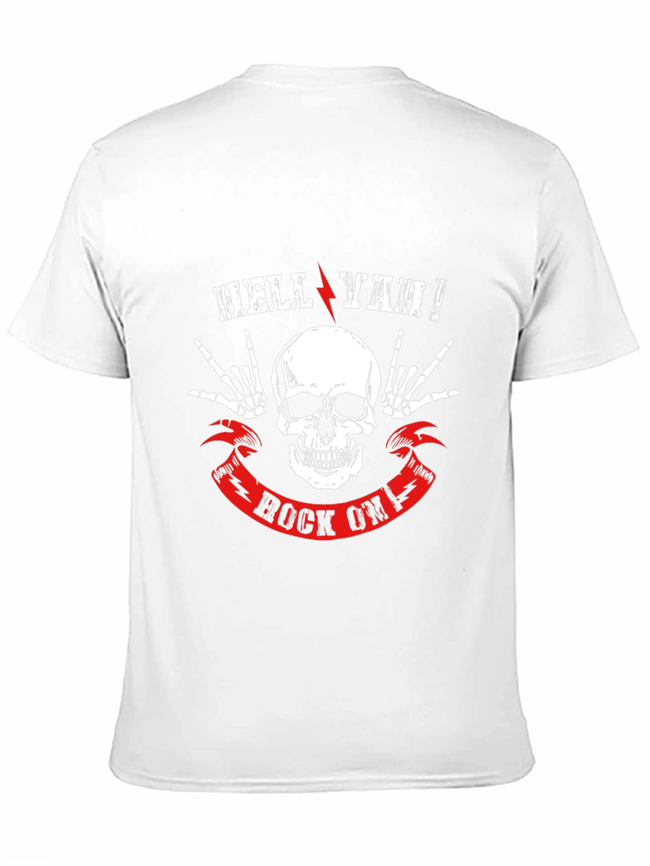 Hell Ya Rock On T-Shirt - Skull Graphic Tee