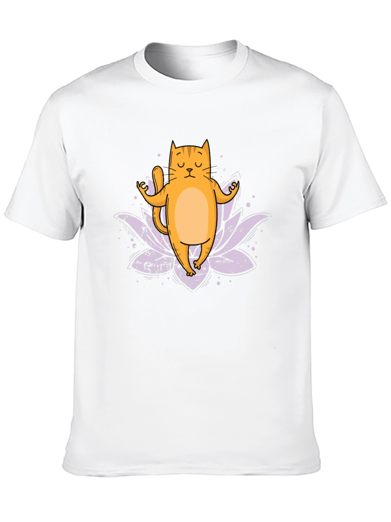 Yoga Cat Graphic T-Shirt - Zen Kitten Lotus Tee