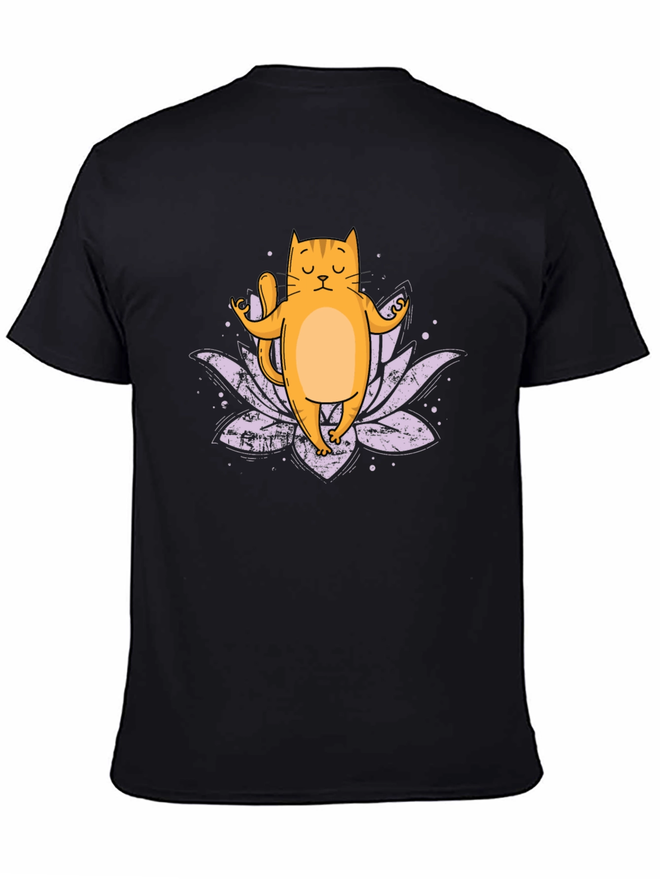 Yoga Cat Graphic T-Shirt - Zen Kitten Lotus Tee