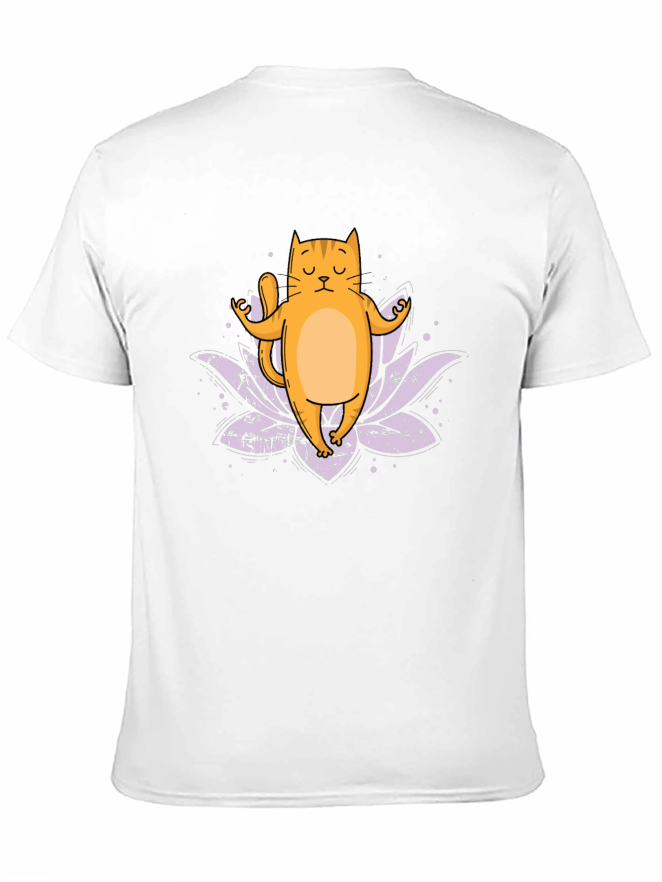 Yoga Cat Graphic T-Shirt - Zen Kitten Lotus Tee