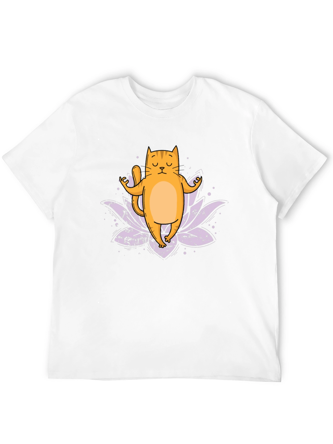 Yoga Cat Graphic T-Shirt - Zen Kitten Lotus Tee