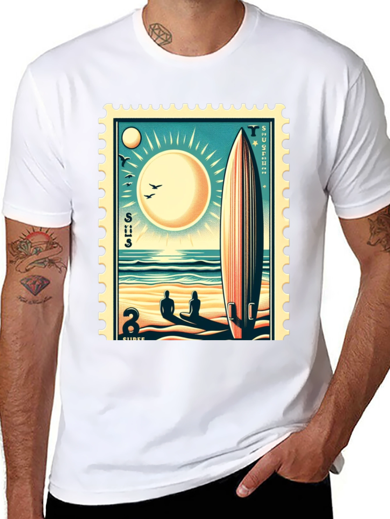 Surfing Stamp Tee