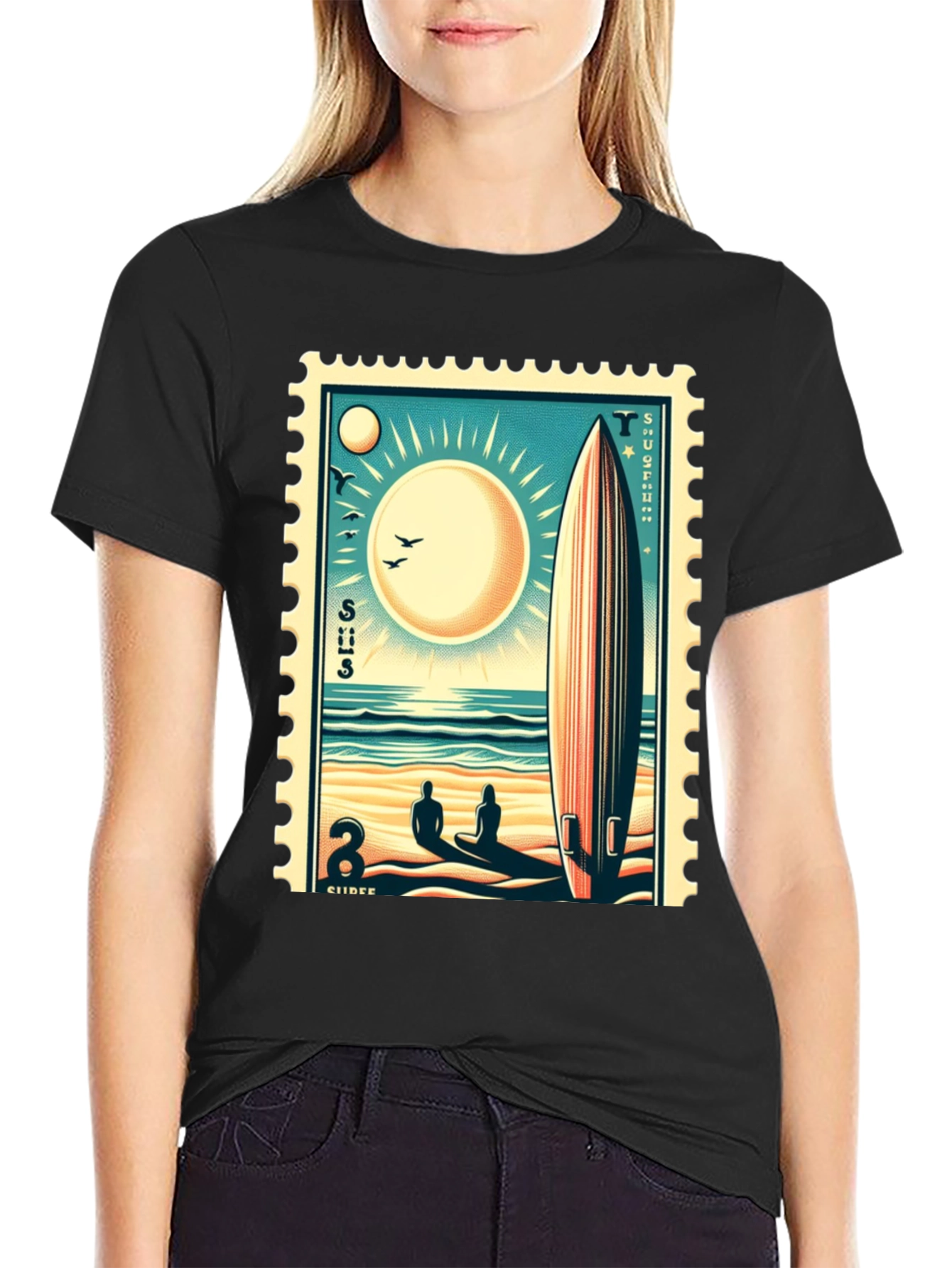 Surfing Stamp Tee