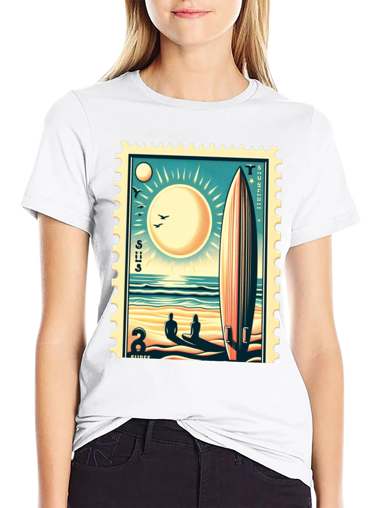 Surfing Stamp Tee