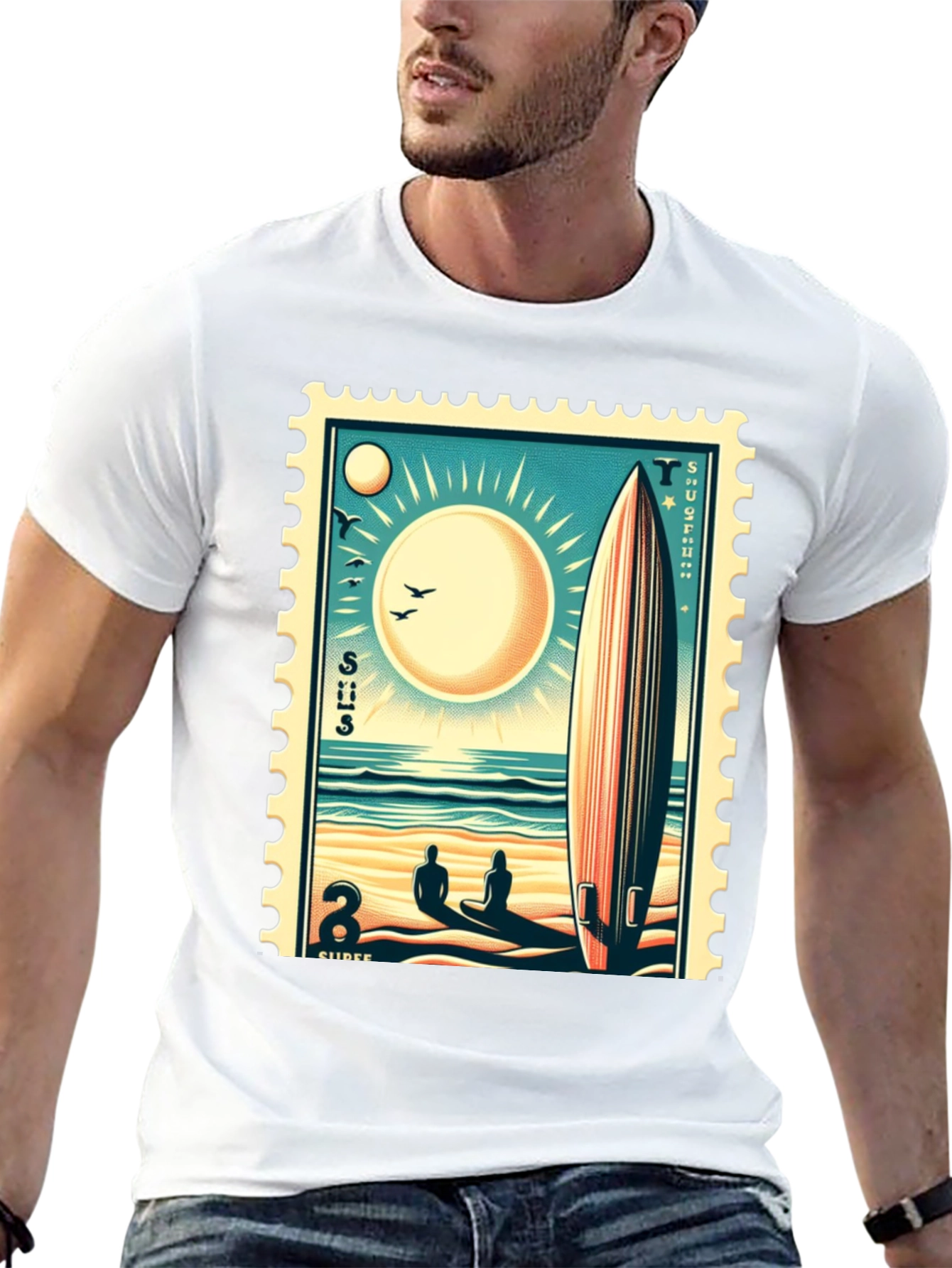 Surfing Stamp Tee