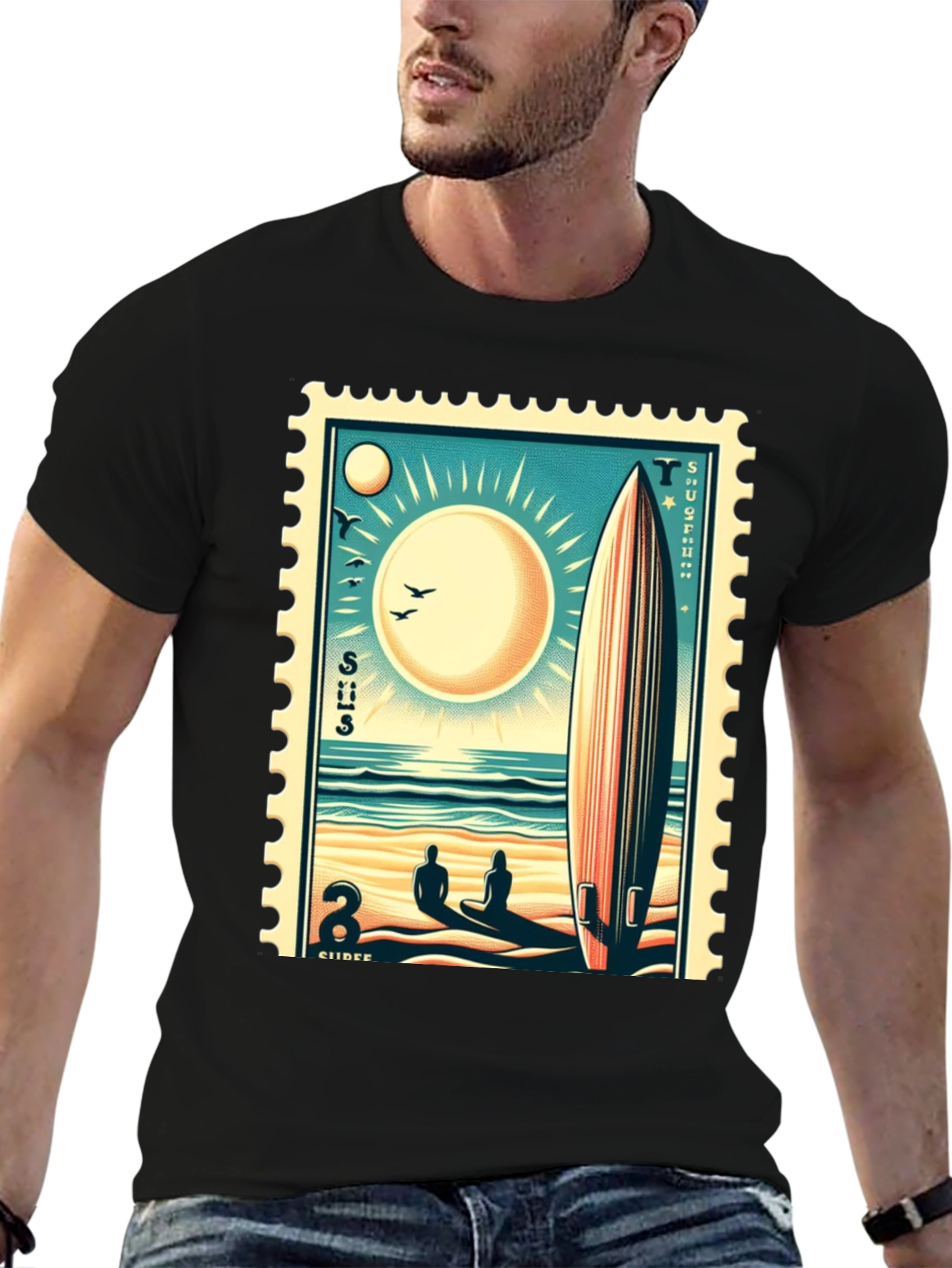 Surfing Stamp Tee