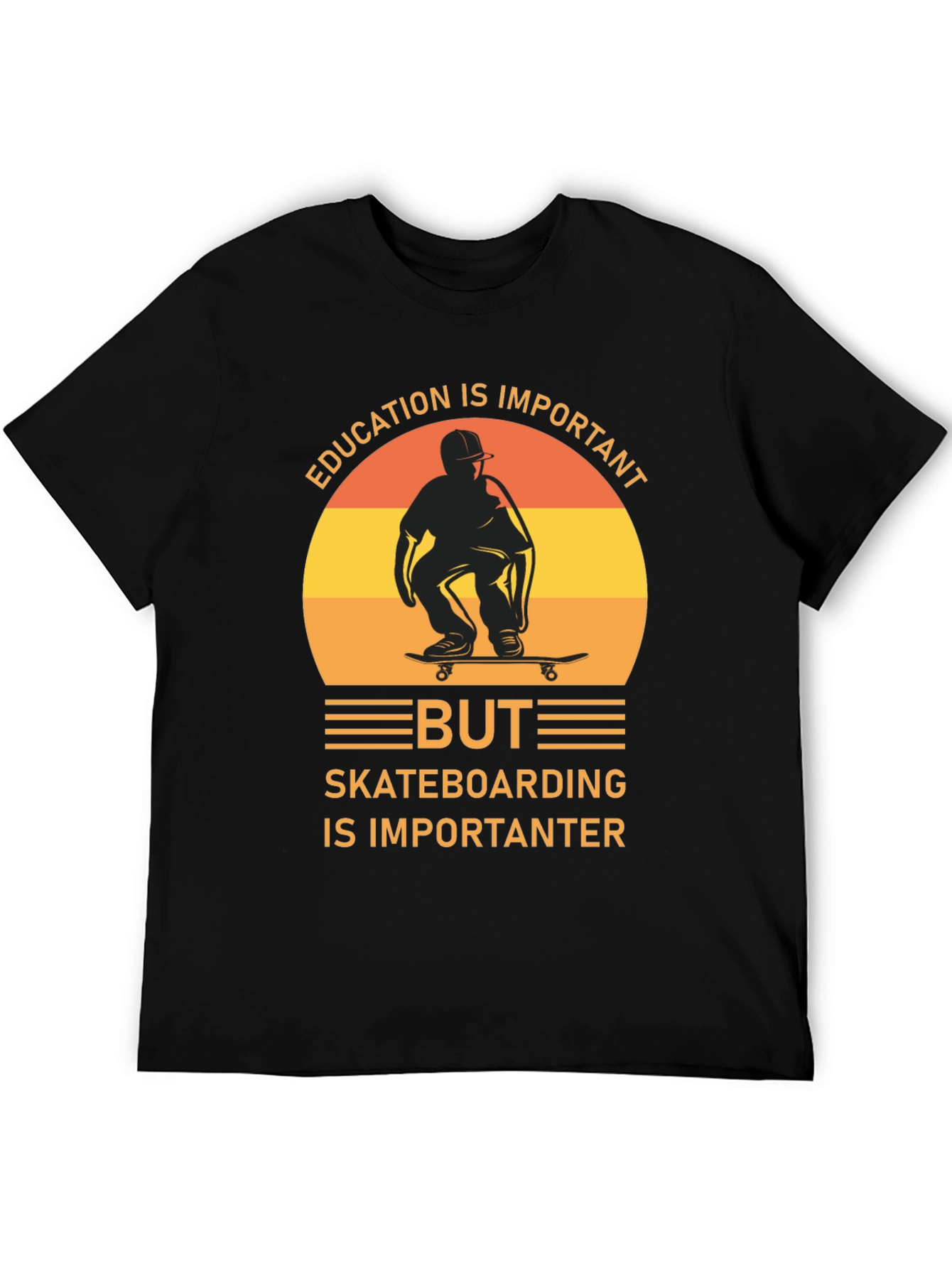 Skateboarding Graphic Tee - Education is Important But...