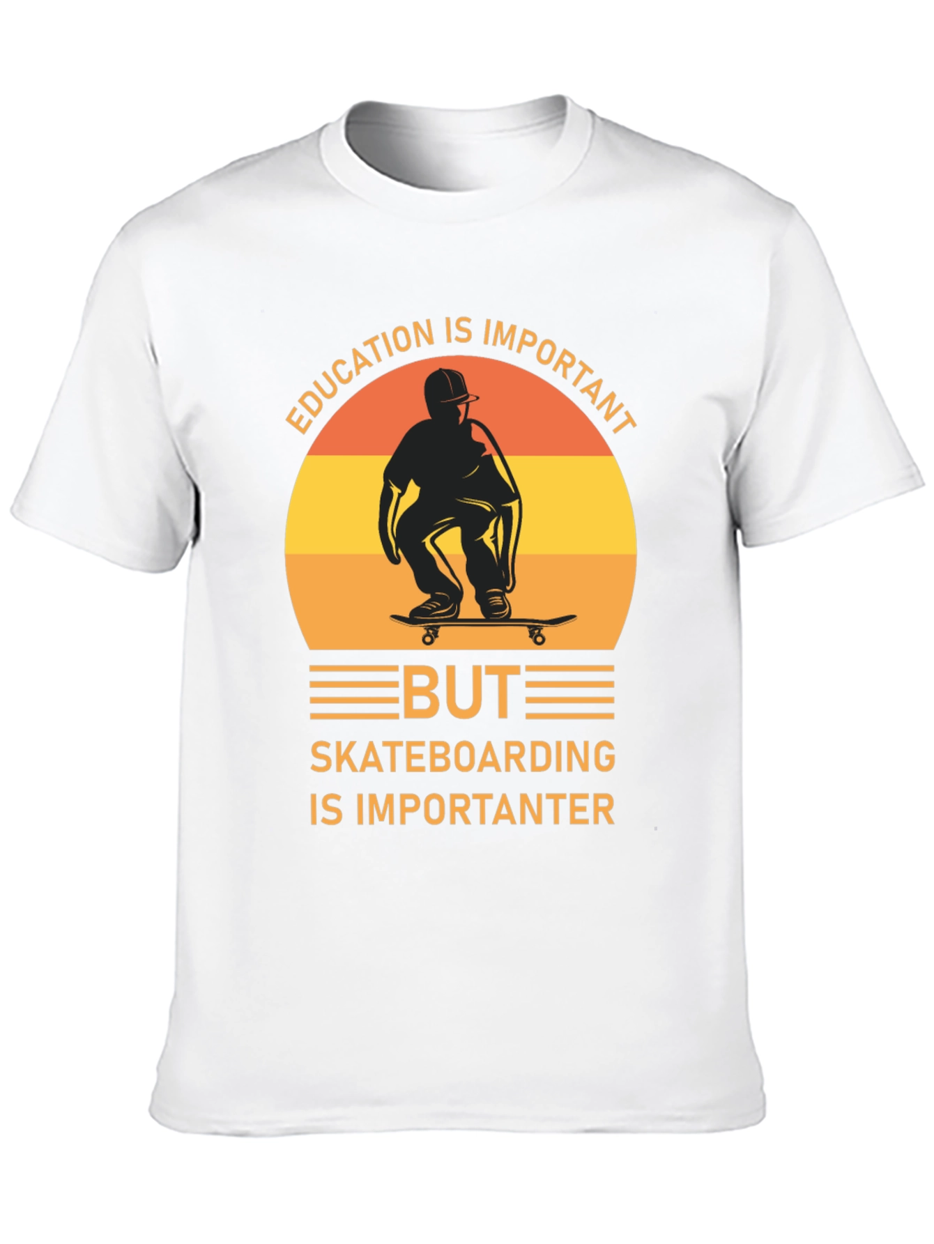 Skateboarding Graphic Tee - Education is Important But...