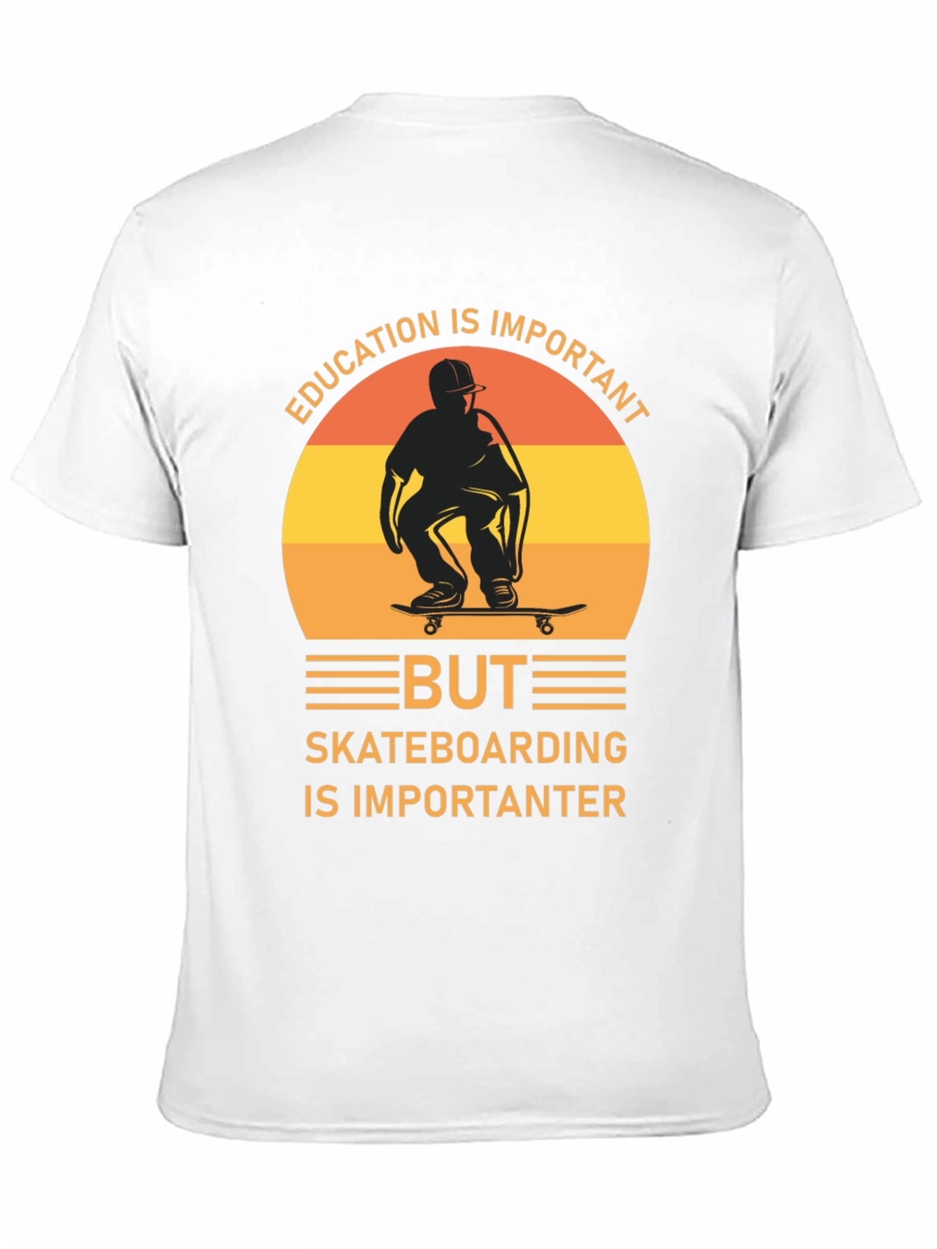 Skateboarding Graphic Tee - Education is Important But...