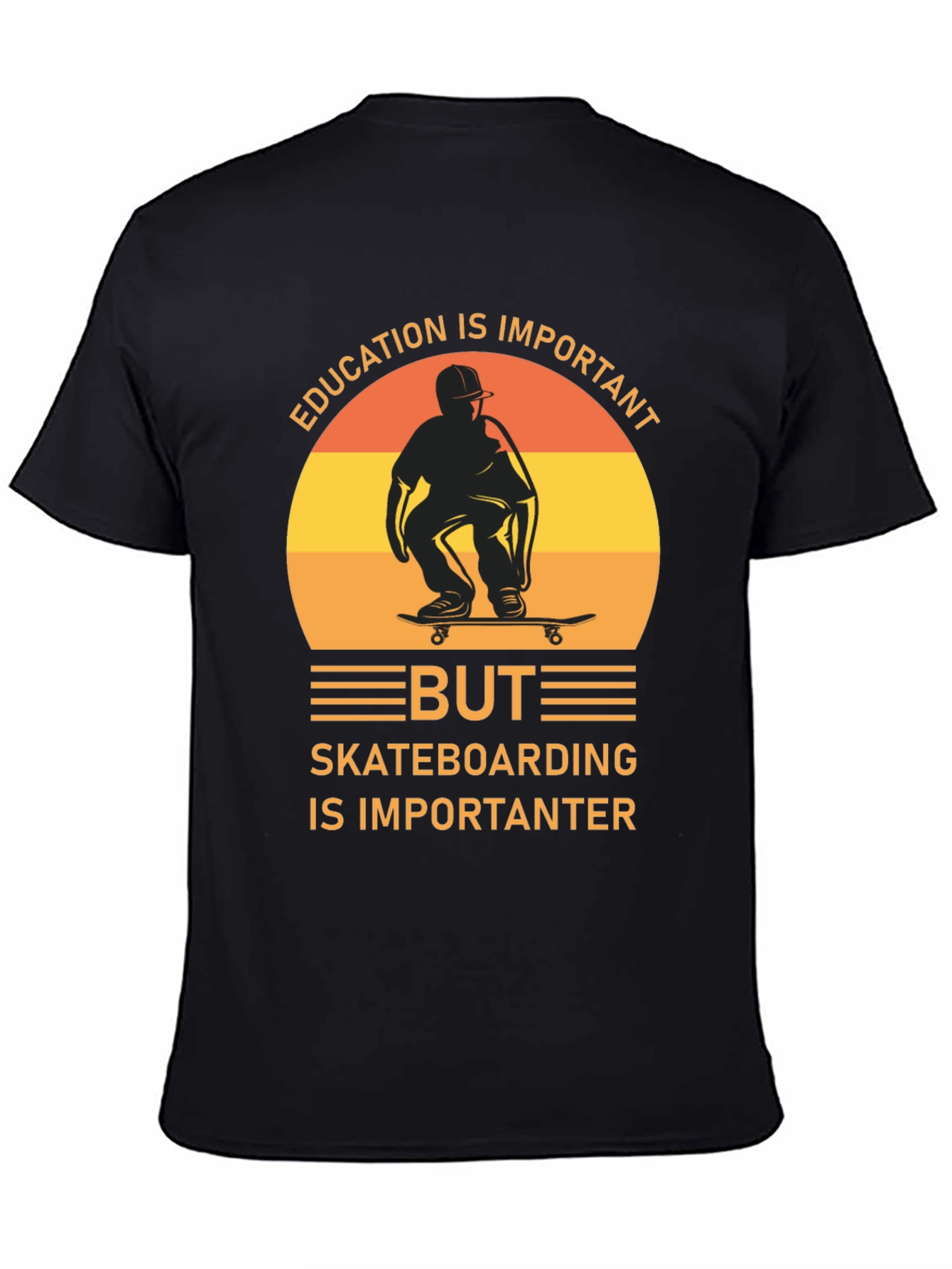 Skateboarding Graphic Tee - Education is Important But...