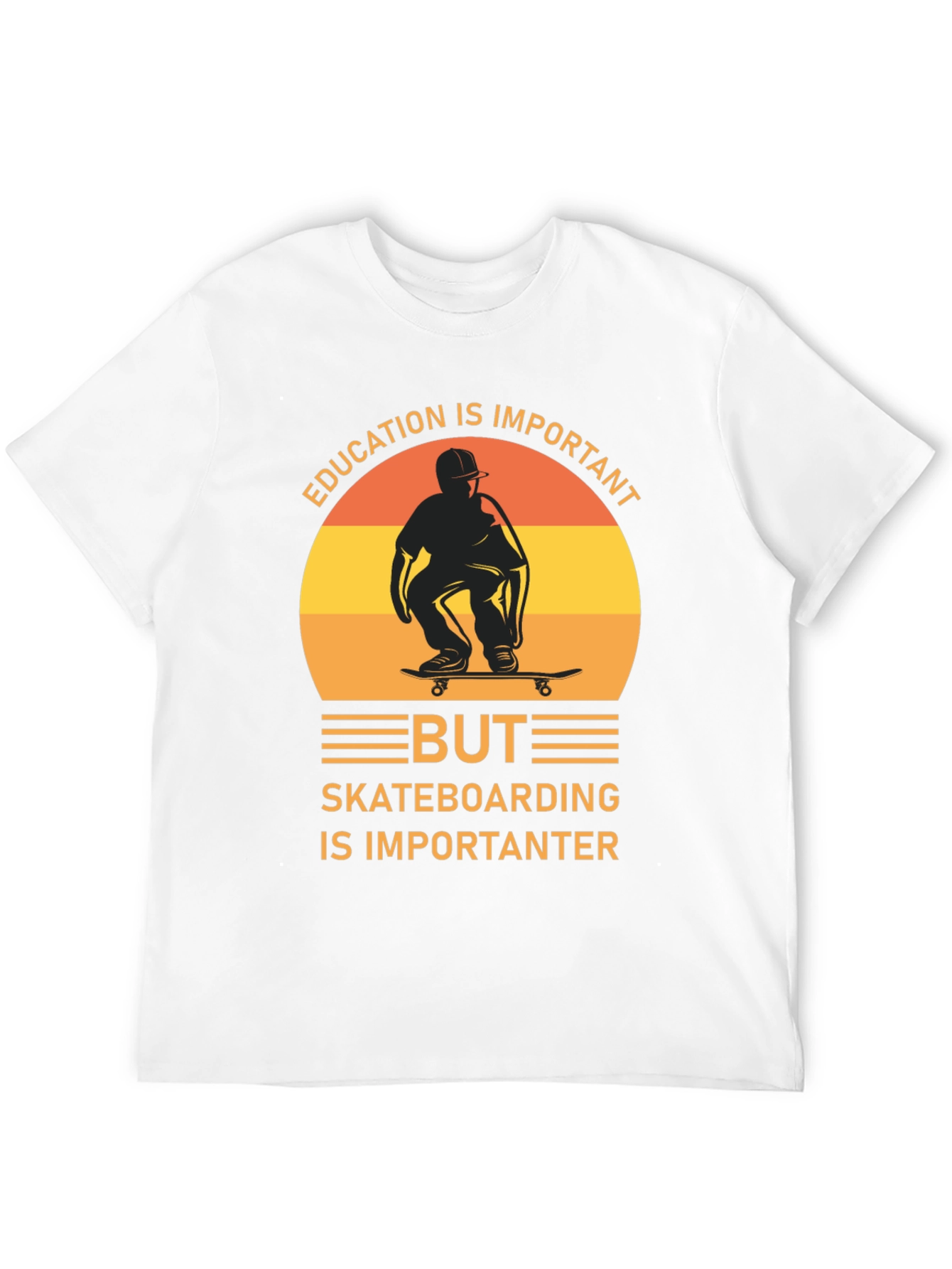 Skateboarding Graphic Tee - Education is Important But...
