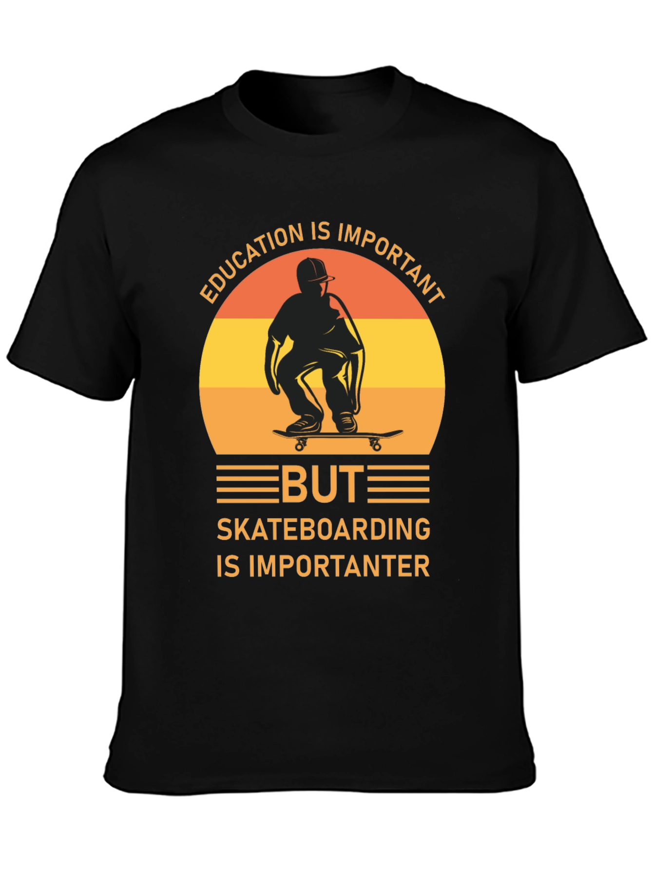 Skateboarding Graphic Tee - Education is Important But...