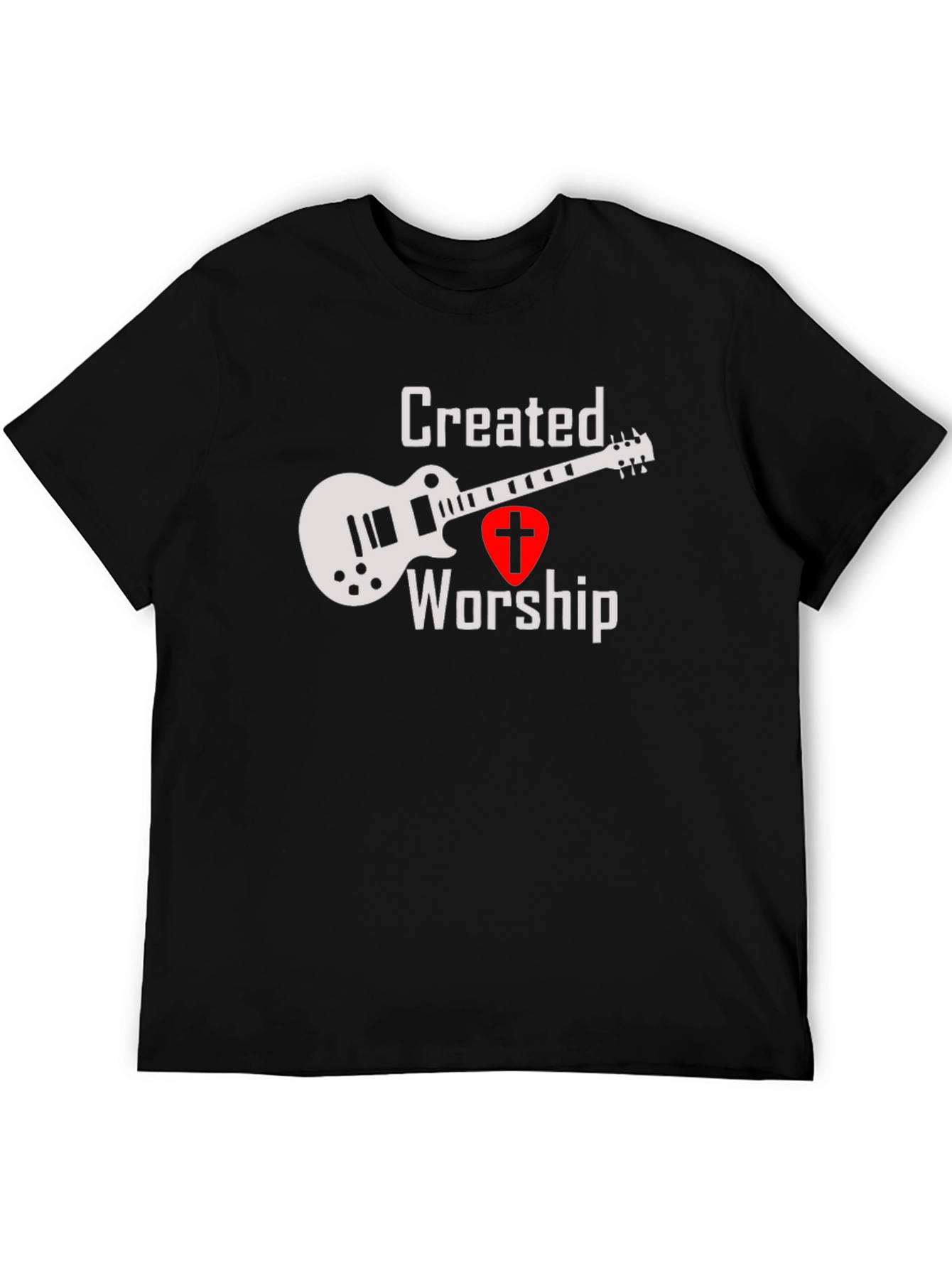 Created To Worship T-Shirt - Guitar Christian Tee