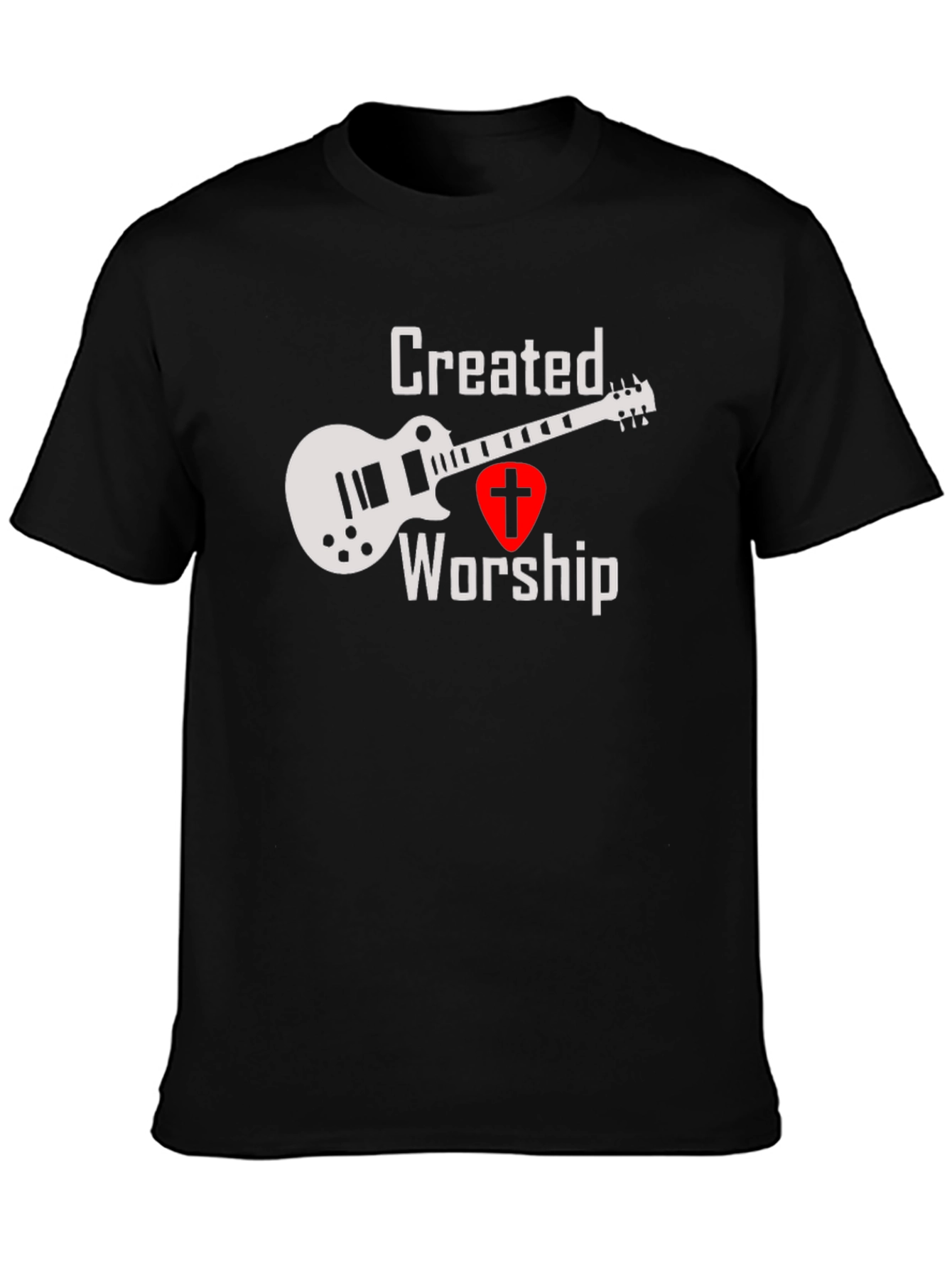 Created To Worship T-Shirt - Guitar Christian Tee