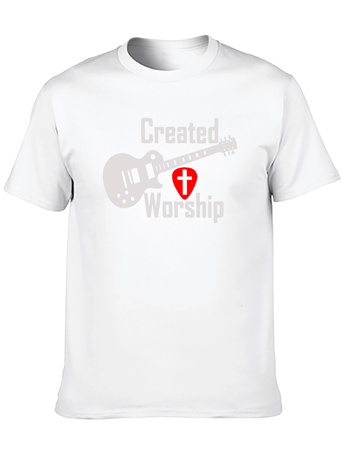 Created To Worship T-Shirt - Guitar Christian Tee