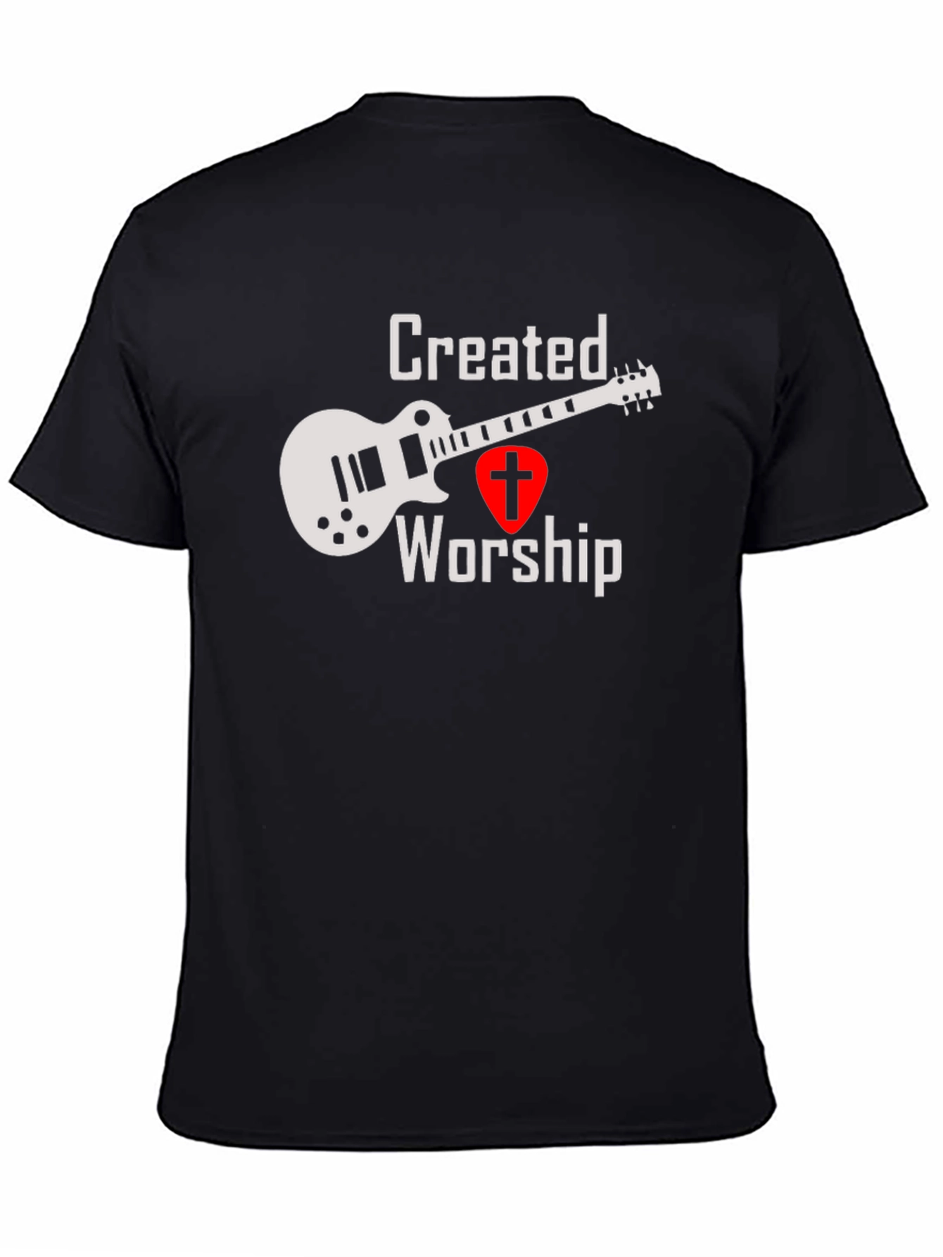 Created To Worship T-Shirt - Guitar Christian Tee