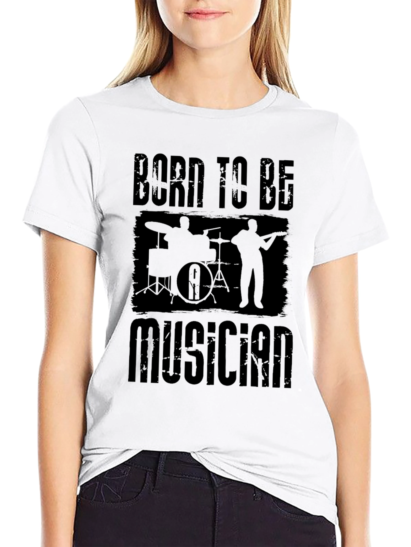 Born to Be Musician Black T-Shirt