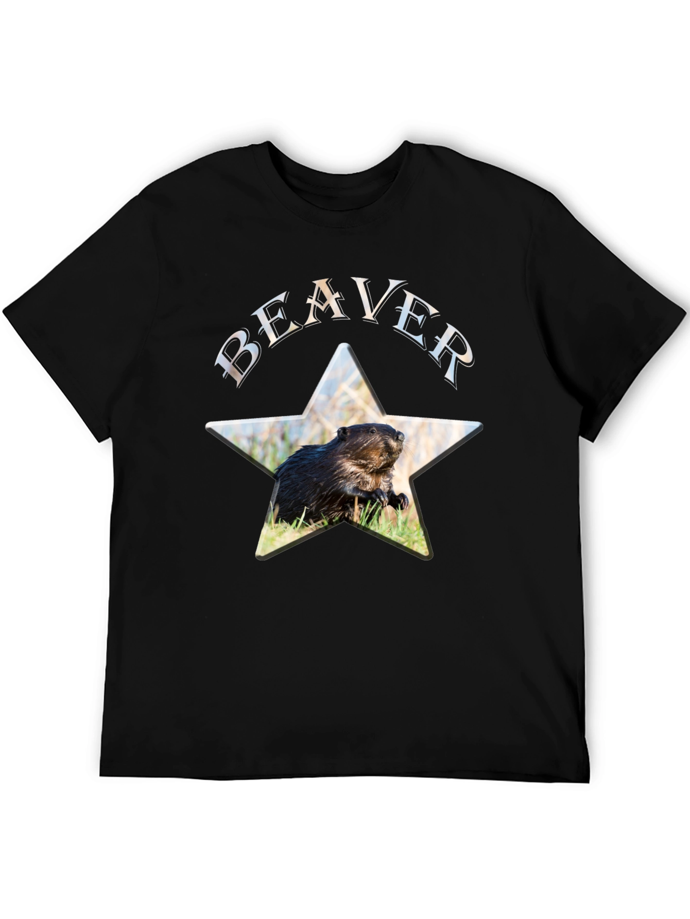 Beaver Star Graphic Black T-Shirt