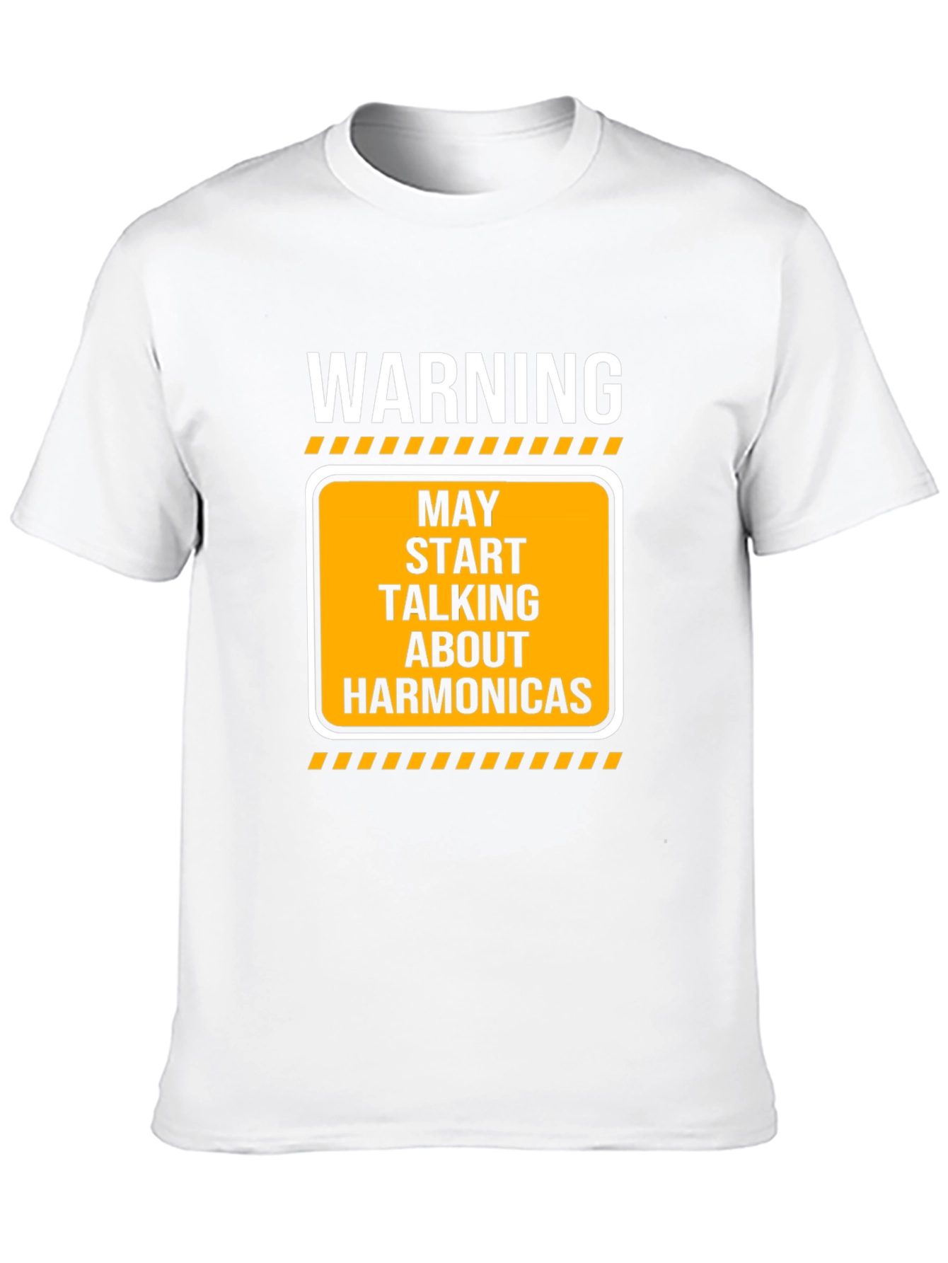 Warning May Talk About Harmonica Black T-Shirt